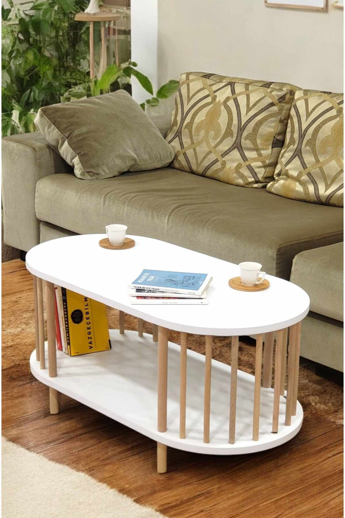 Masă de cafea Peka-0111, 90 x 43 x 45 cm, PAL melaminat, design compact — imaginea 4