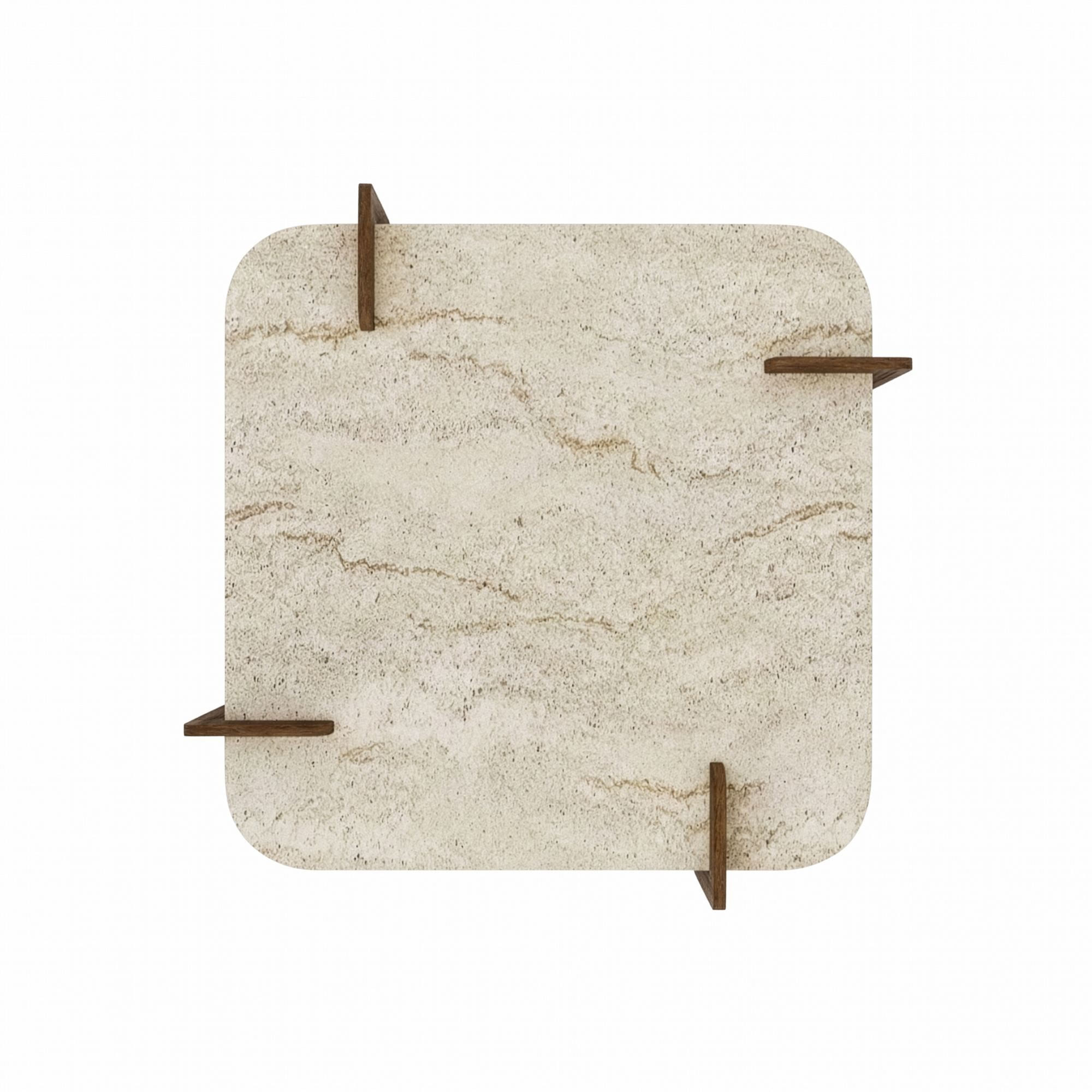 Masă de cafea Afrolli, 90 x 35 x 90 cm, PAL melaminat, capacitate 35 kg — imaginea 5