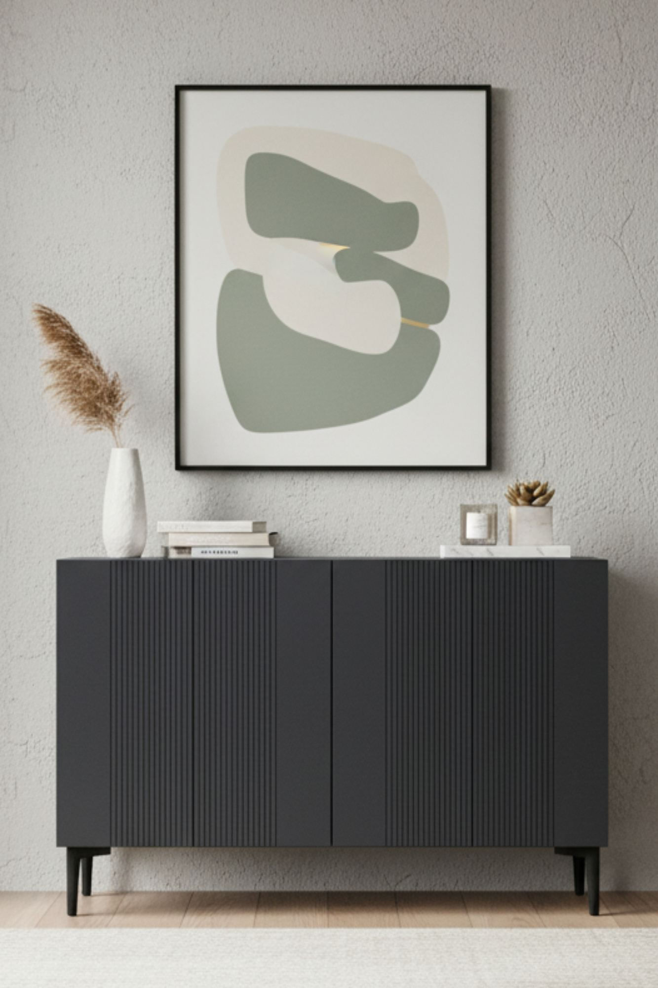 Consola Corsa 120, 120 x 75 x 32 cm, PAL melaminat, spatiu de depozitare, fixare pe perete — imaginea 6