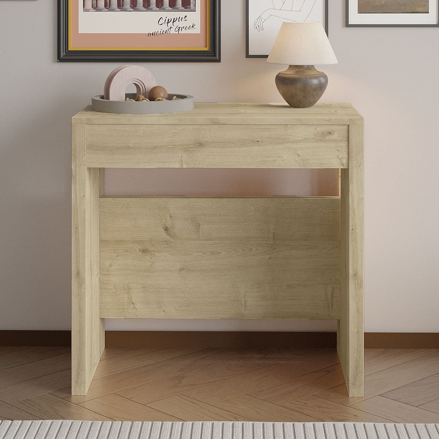 Consolă extensibilă Nivo, 80 x 76, 1 x 44 cm, PAL melaminat — imaginea 5