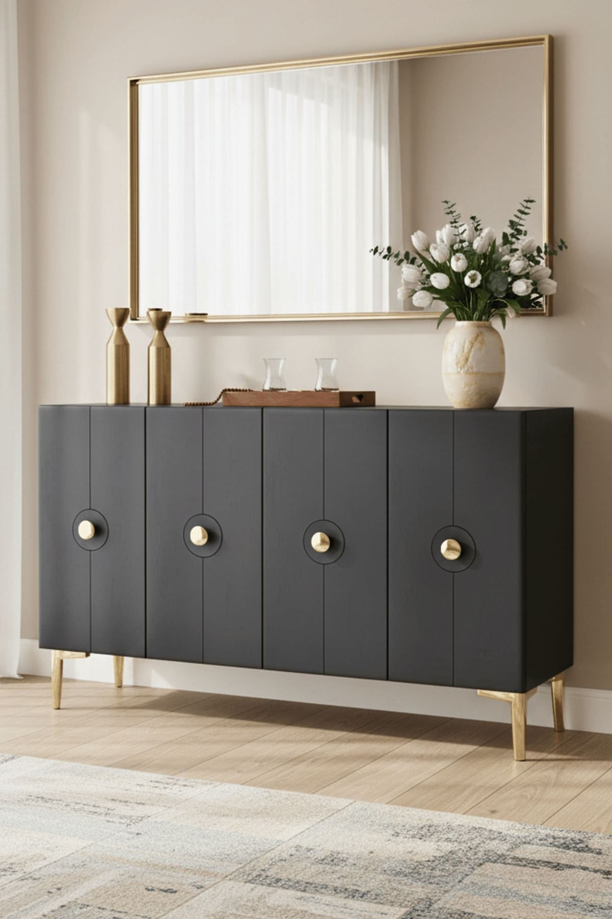 Consolă Enlem 120, 120 x 75 x 32 cm, PAL melaminat — imaginea 6