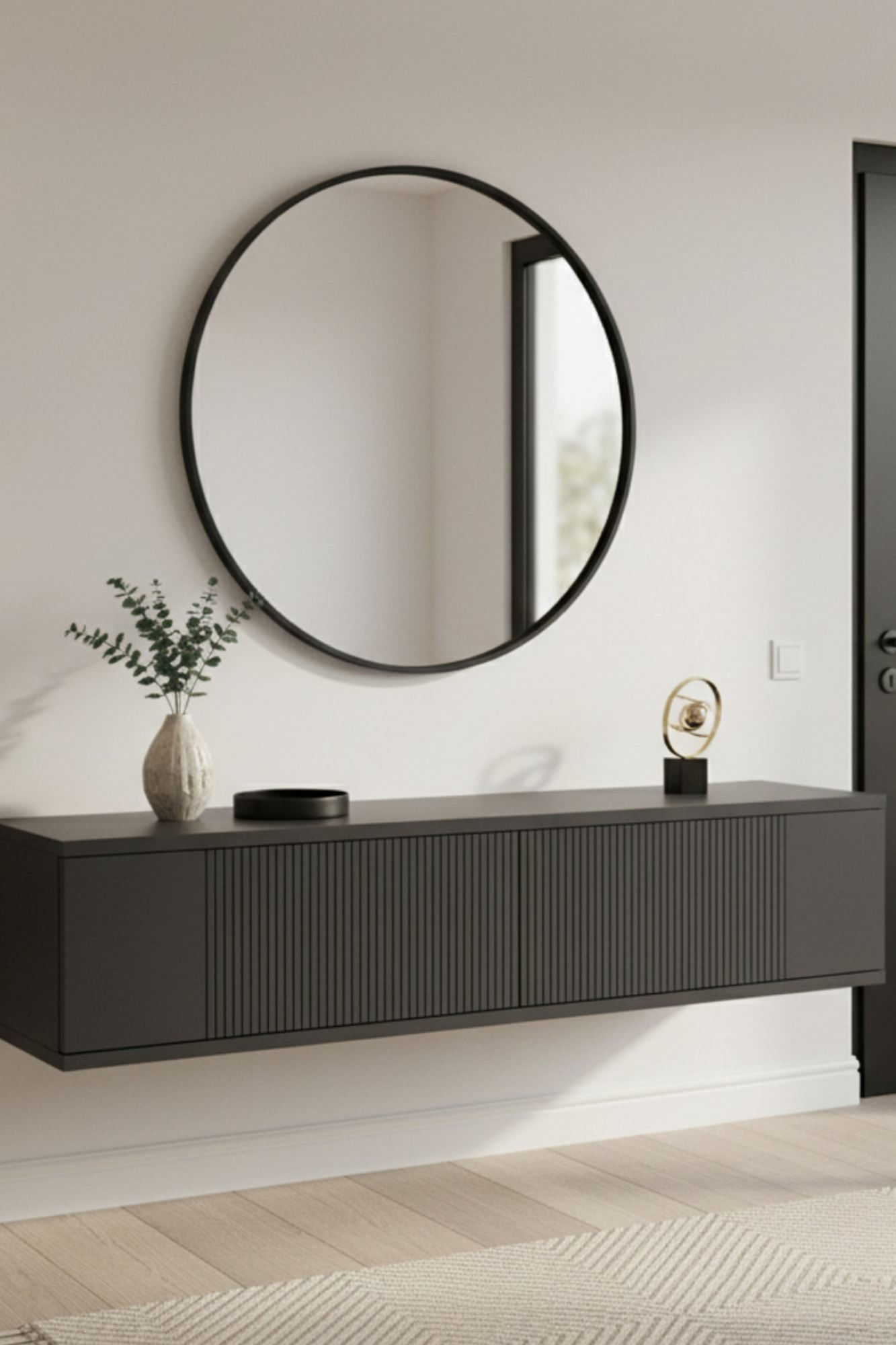 Comoda dormitor Corsa 120, 120 x 25, 5 x 29, 6 cm, PAL melaminat, fixare pe perete — imaginea 3
