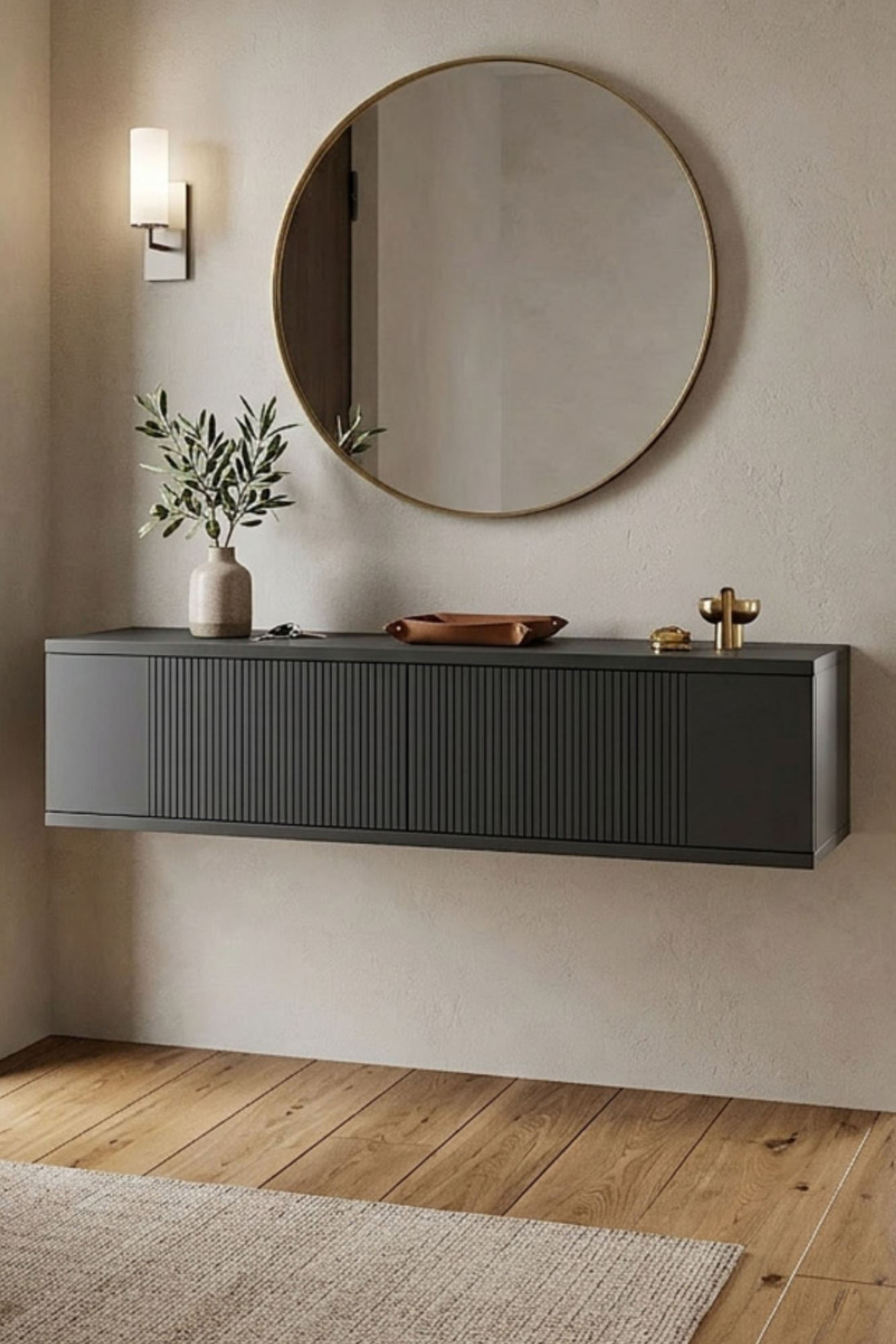 Comoda dormitor Corsa 120, 120 x 25, 5 x 29, 6 cm, PAL melaminat, fixare pe perete — imaginea 8