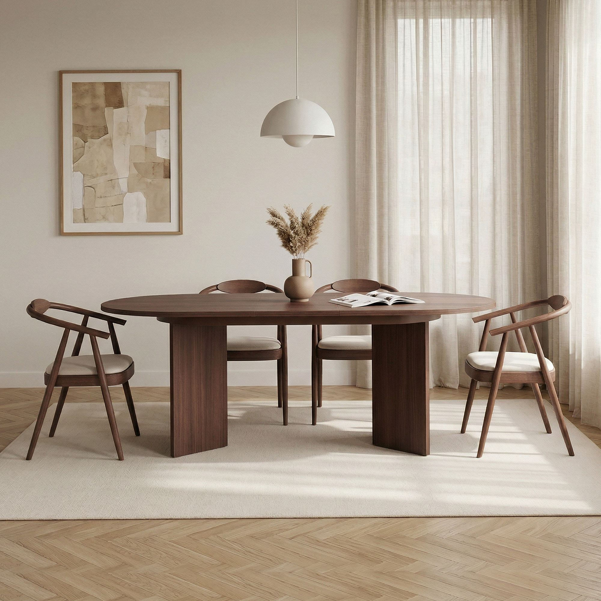 Masă dining Sorell, 160 x 75 x 90 cm, PAL melaminat — imaginea 11