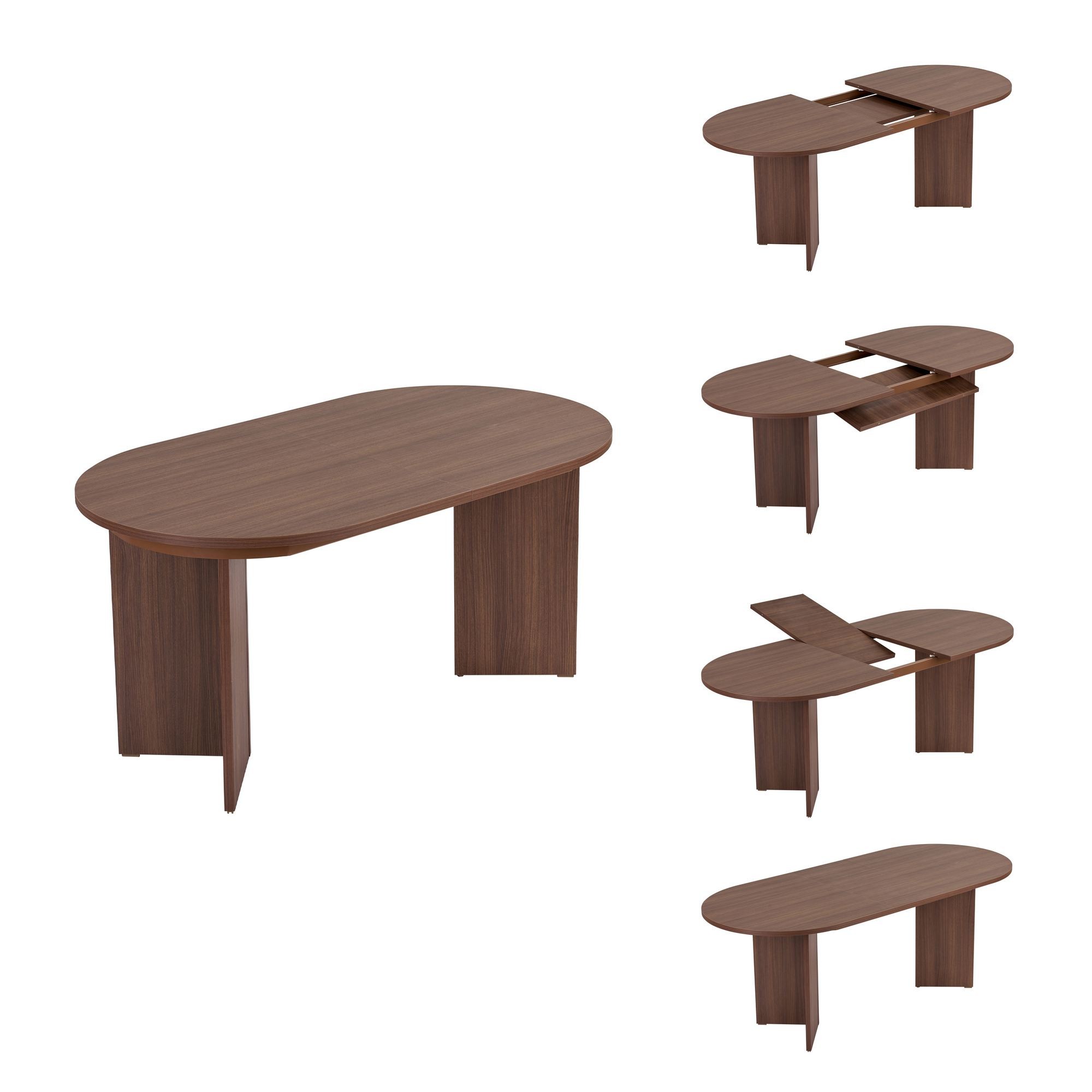 Masă dining Sorell, 160 x 75 x 90 cm, PAL melaminat — imaginea 12