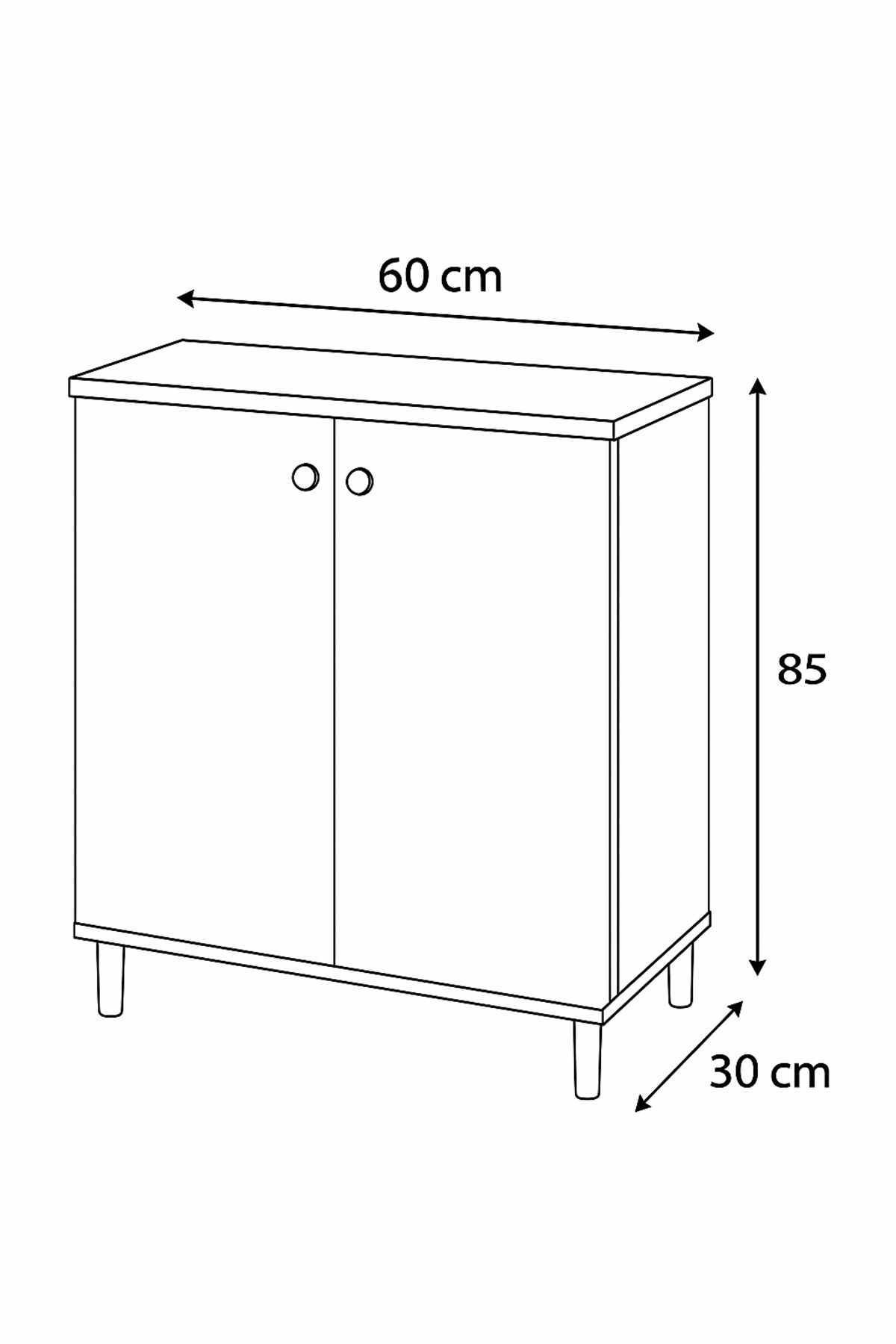 Dulap Peka10Pk, 60 x 85 x 30 cm, PAL melaminat — imaginea 3