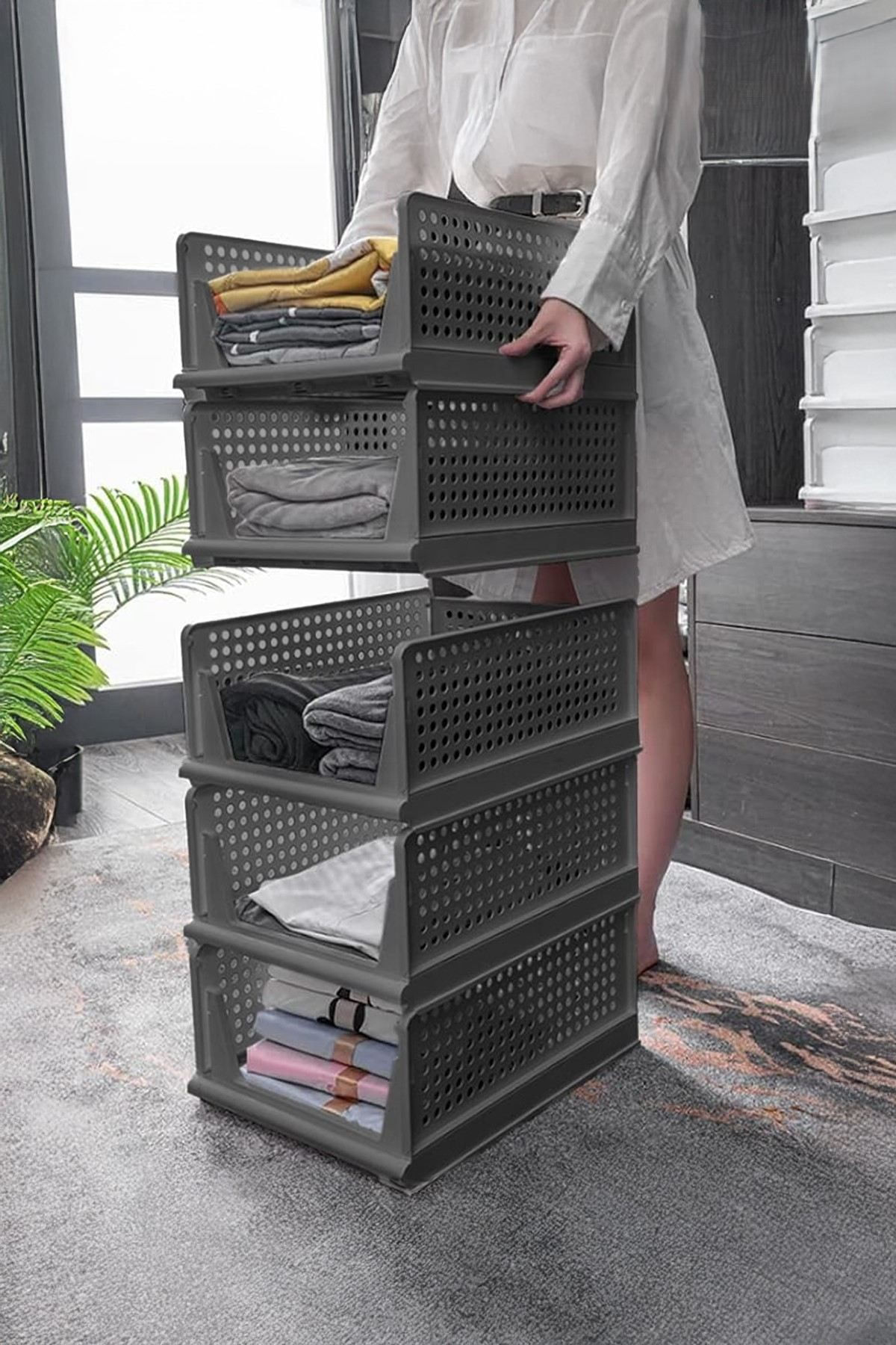 Raft multifuncțional Lavine, 33, 5 x 55, 5 x 43 cm, design modern — imaginea 6