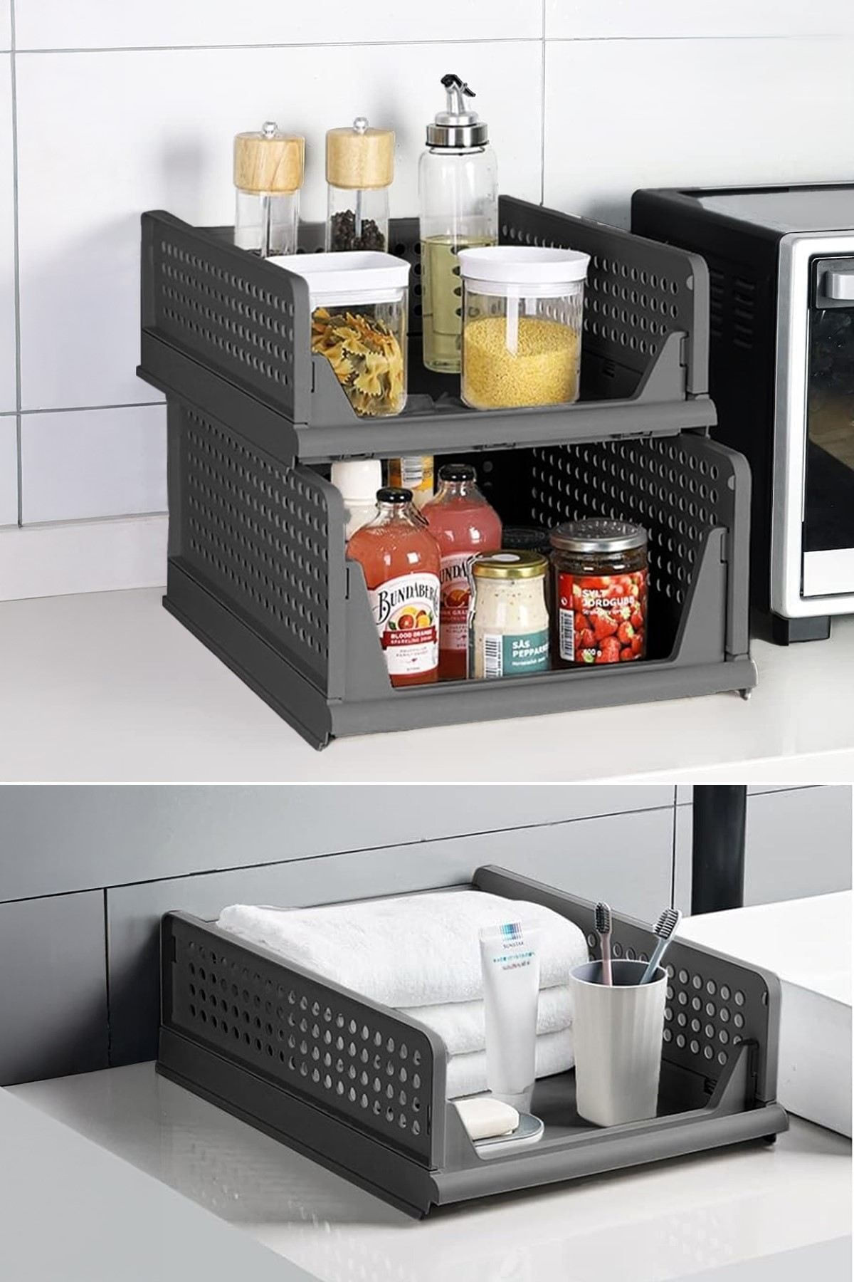 Raft multifuncțional Lavine, 33, 5 x 55, 5 x 43 cm, design modern — imaginea 8