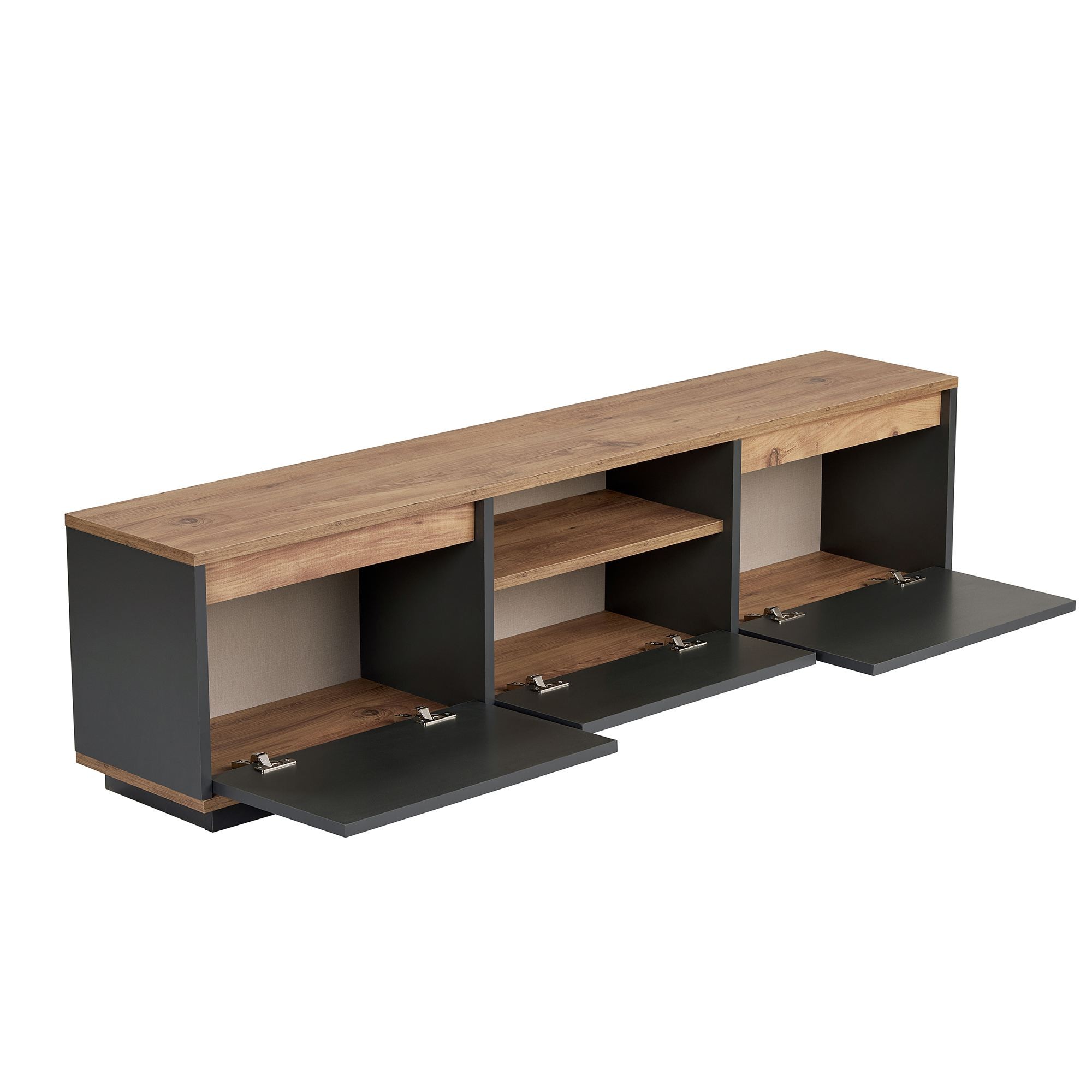 Comodă TV Sentinel, 160 x 42 x 30 cm, PAL melaminat — imaginea 2