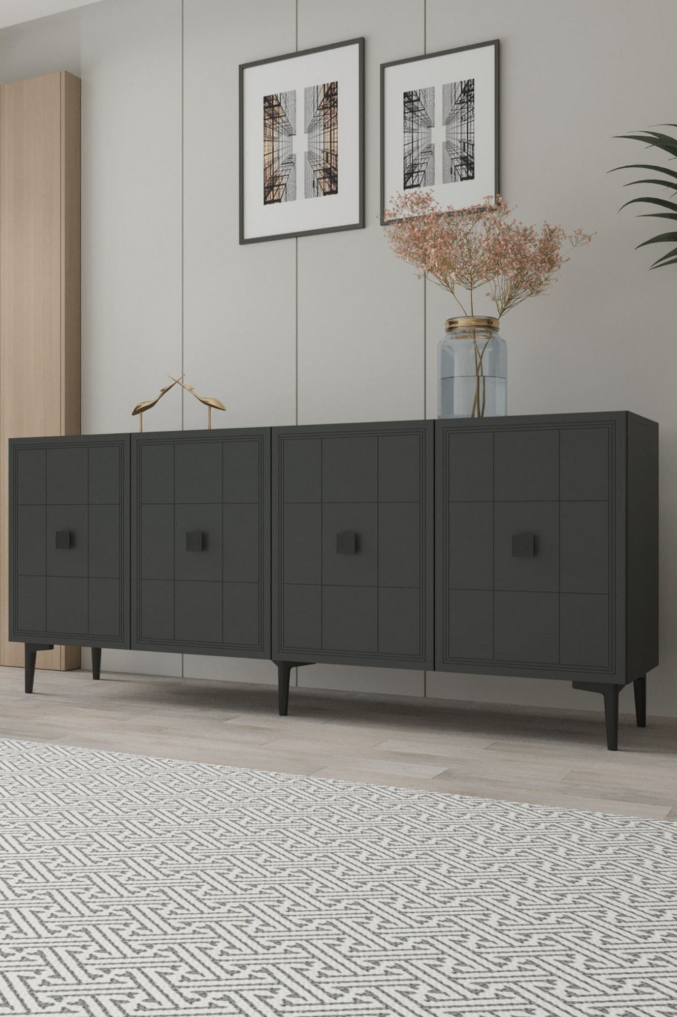 Consolă Yuka 180, 180 x 75 x 32 cm, PAL melaminat — imaginea 4