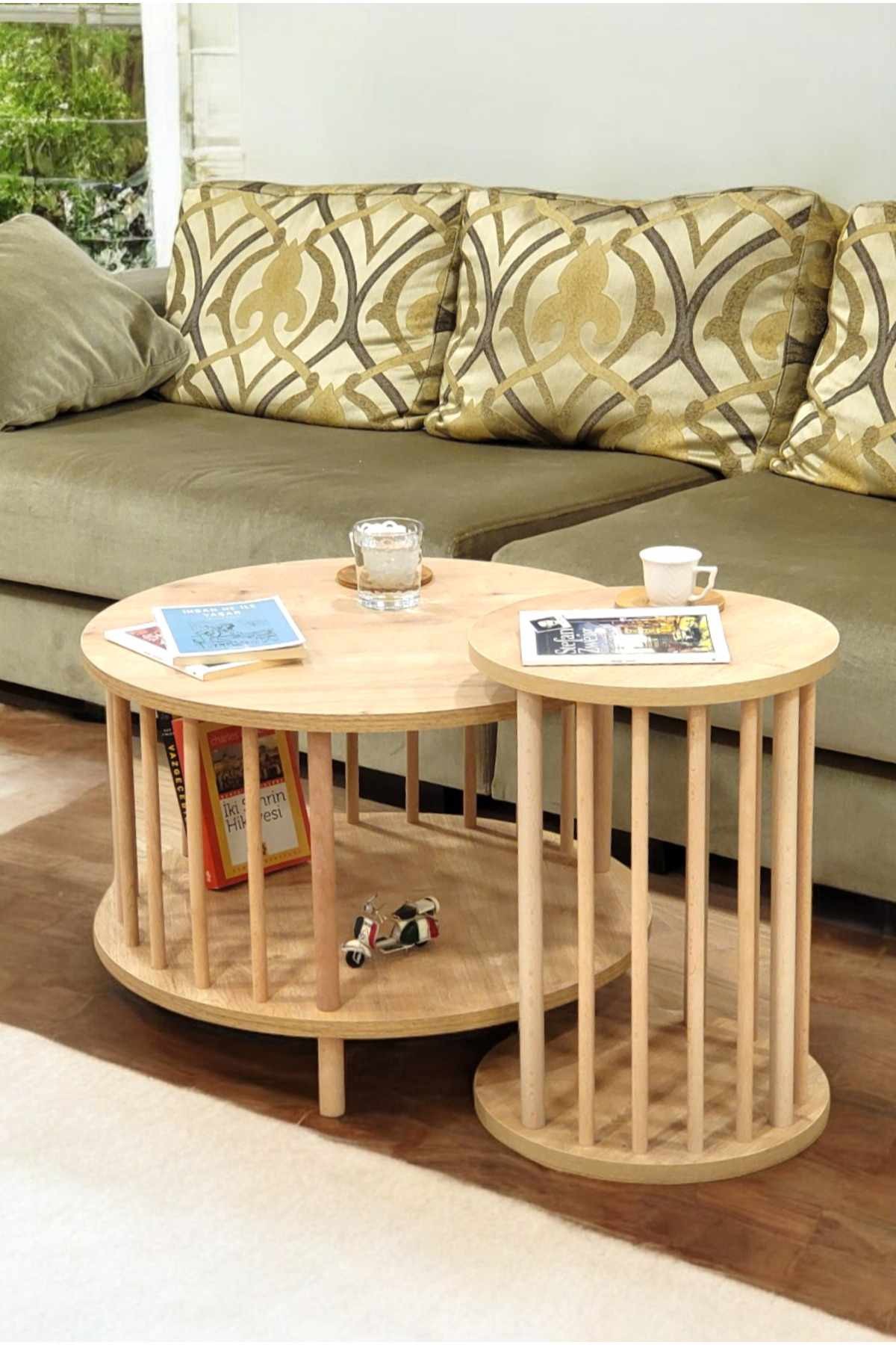 Masă de cafea Peka-Set108, PAL melaminat, design compact — imaginea 5