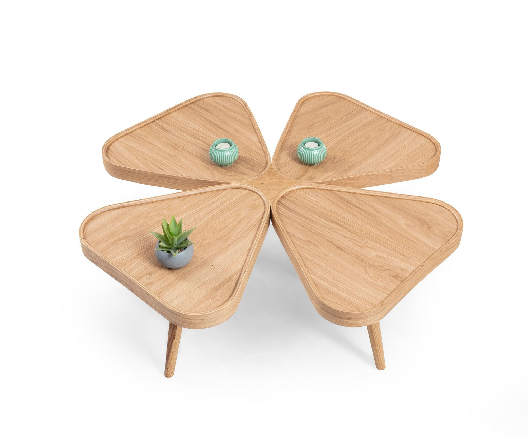 Masă de cafea Inci 100, 100 x 44 x 100 cm, MDF, design compact — imaginea 3