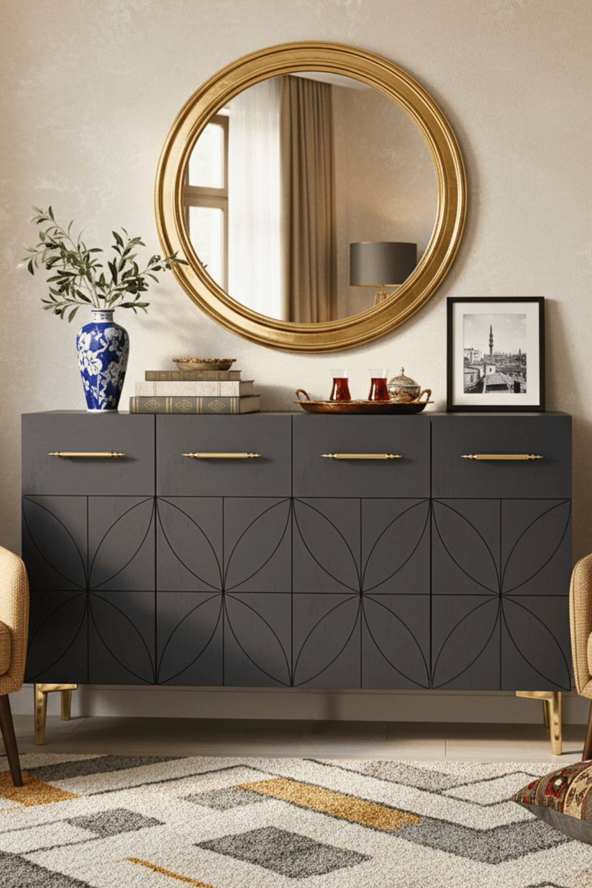 Consolă Eliz 120, 120 x 75 x 32 cm, PAL melaminat — imaginea 5