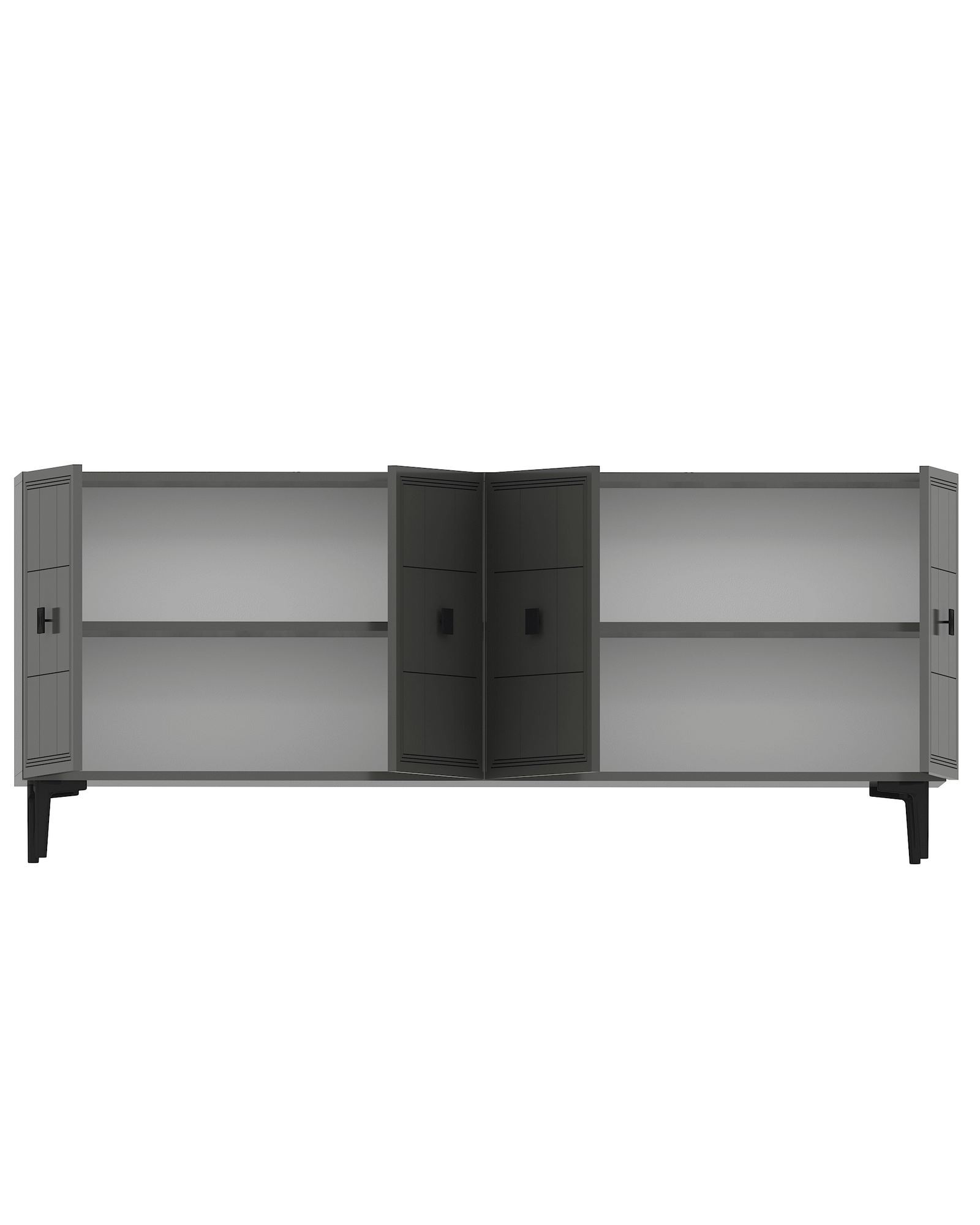 Consola Yuka 120, 120 x 75 x 32 cm, PAL melaminat, spatiu de depozitare, fixare pe perete — imaginea 2