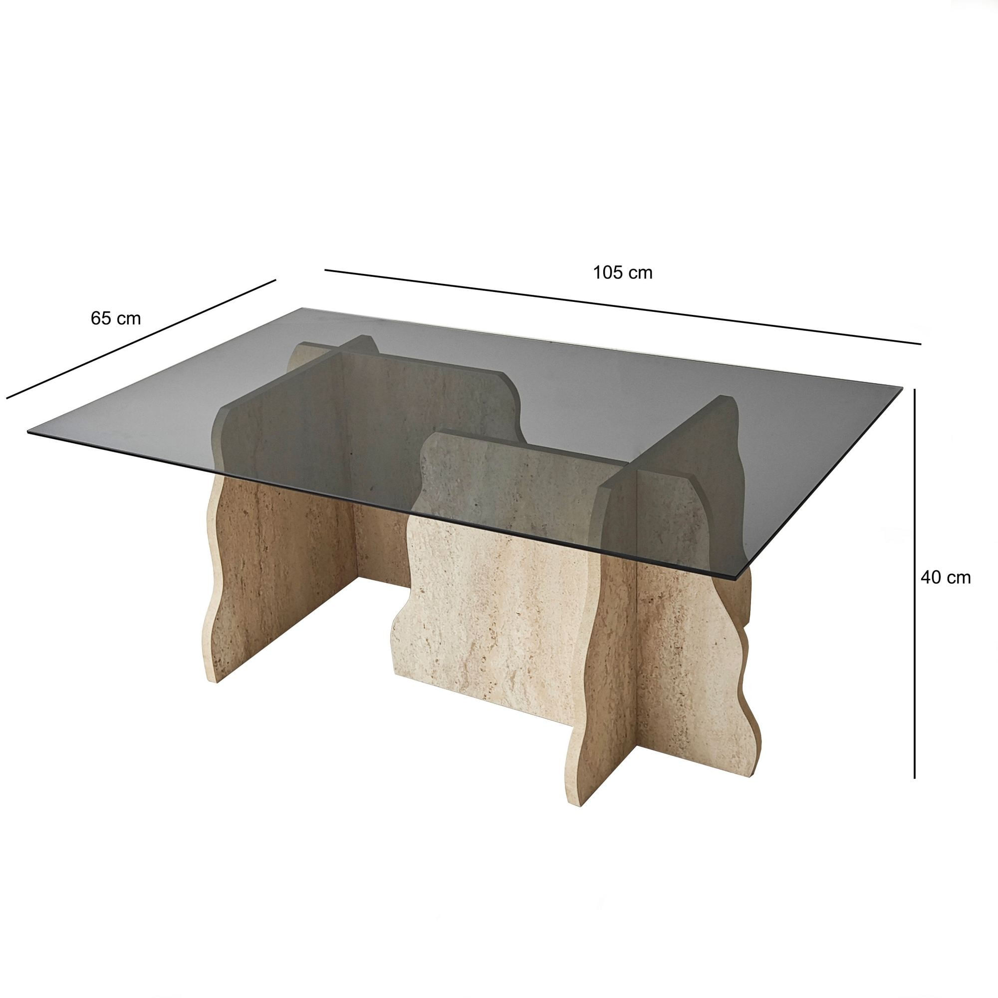 Masă de cafea Canyon, 105 x 40 x 65 cm, PAL melaminat, design compact — imaginea 4