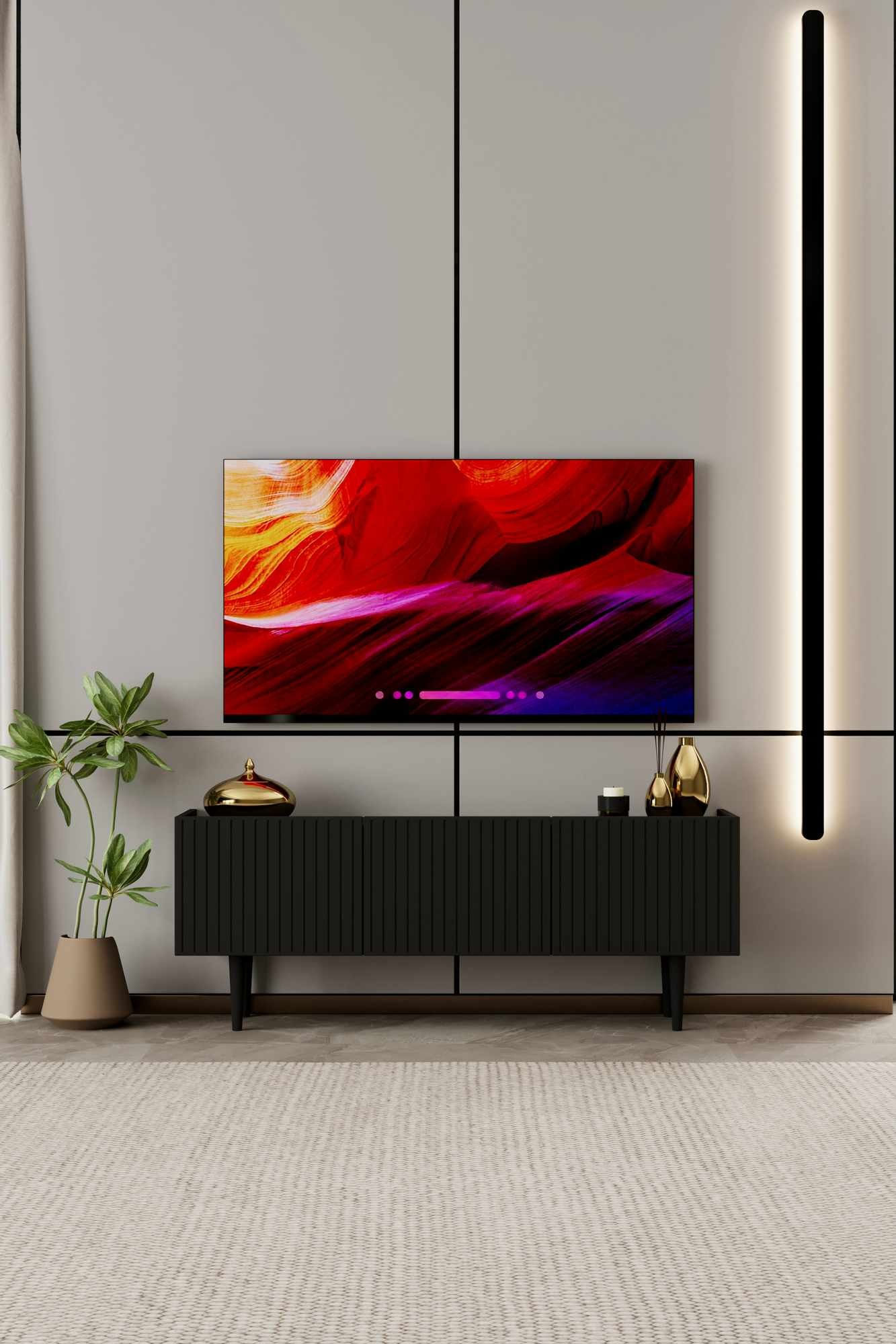 Comodă TV Capella 120, 120 x 50 x 29 cm, MDF, capacitate 22 kg — imaginea 4