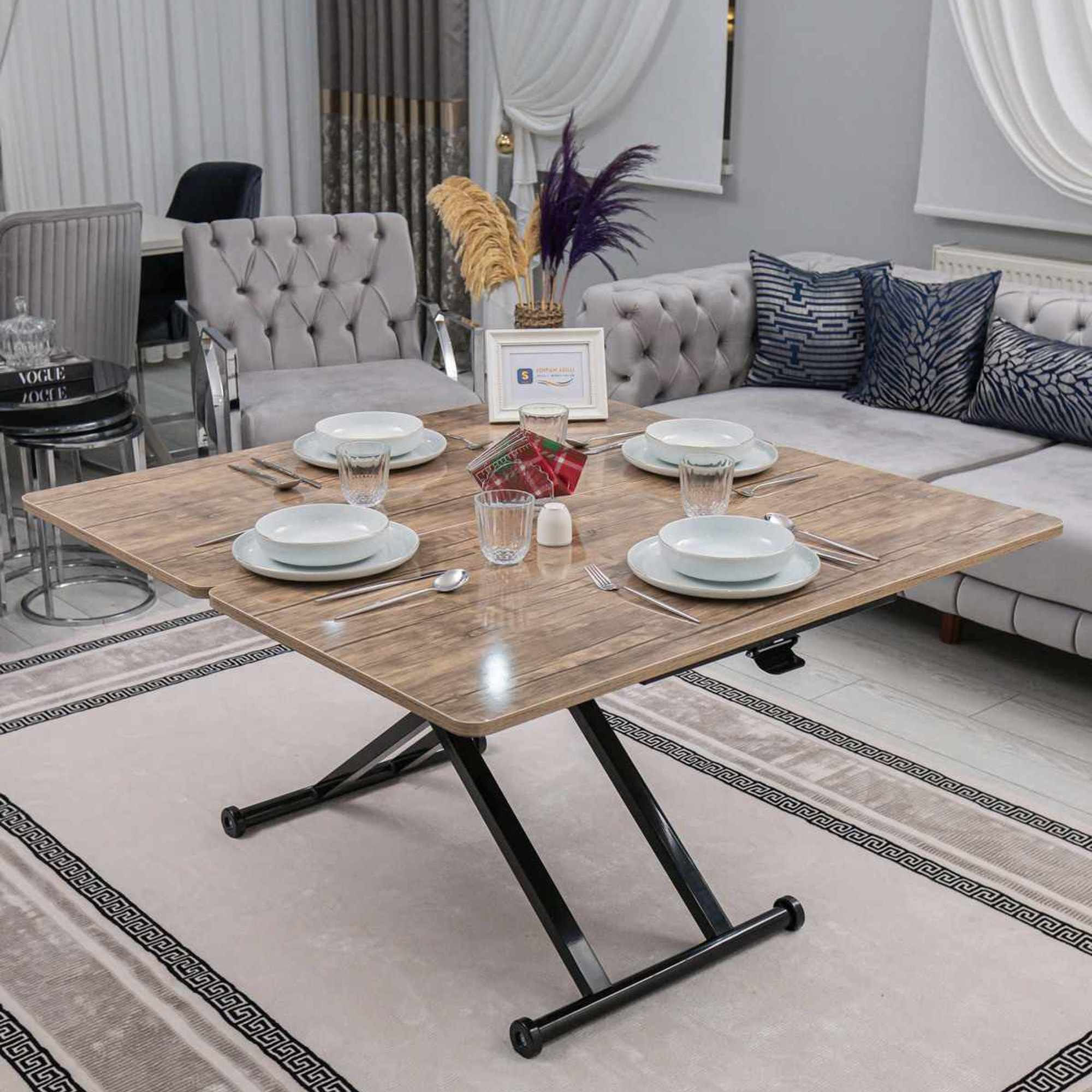 Masă de cafea Home, MDF, capacitate 125 kg — imaginea 4