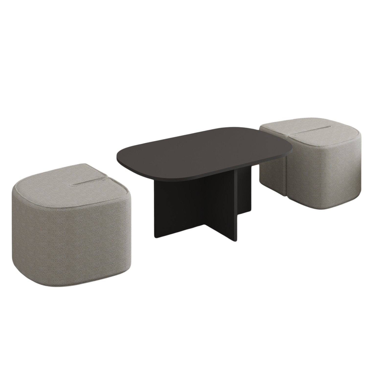 Masă de cafea Twin, 90 x 42, 9 x 45 cm, PAL melaminat, design compact — imaginea 2