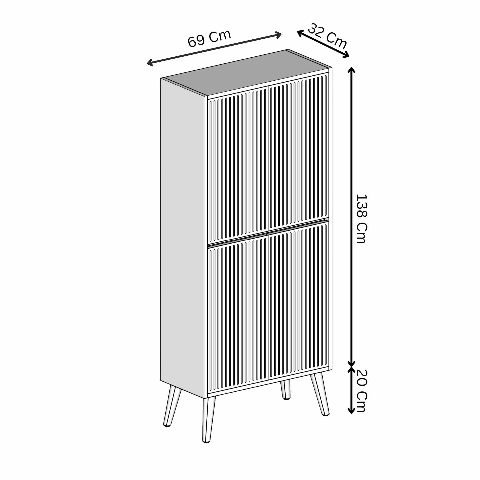 Mobilier bucătărie Capella, 69 x 158 x 32 cm, MDF, capacitate 30 kg — imaginea 3