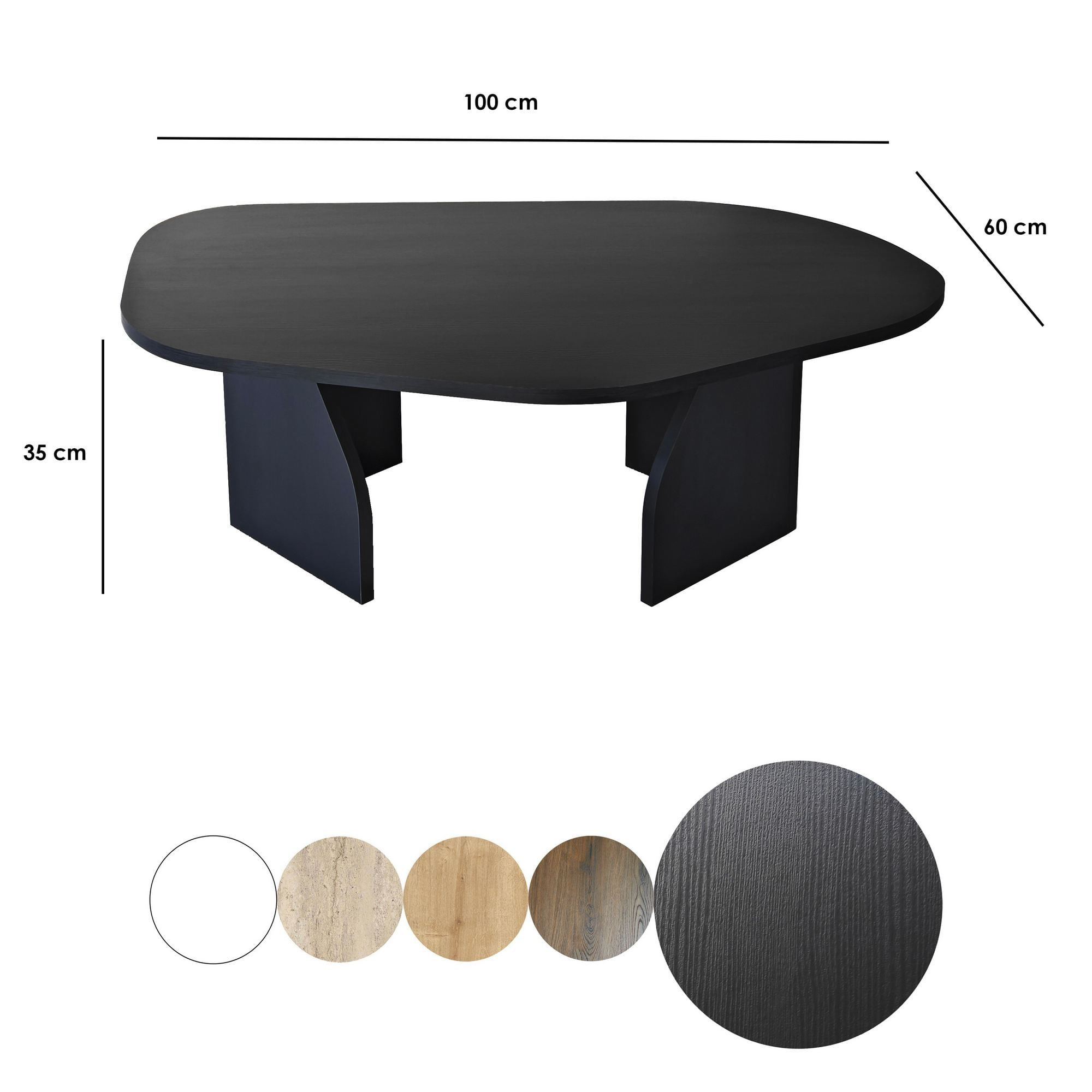 Masă de cafea Nova, 100 x 35 x 60 cm, PAL melaminat, design compact — imaginea 5