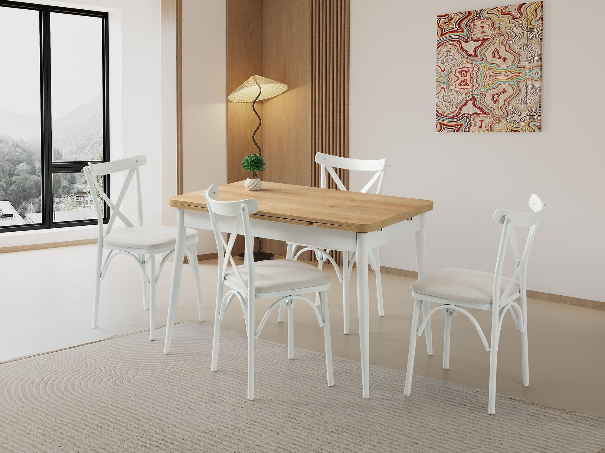 Masă dining Kent, 110 x 75 x 70 cm, PAL melaminat, capacitate 27 kg — imaginea 8