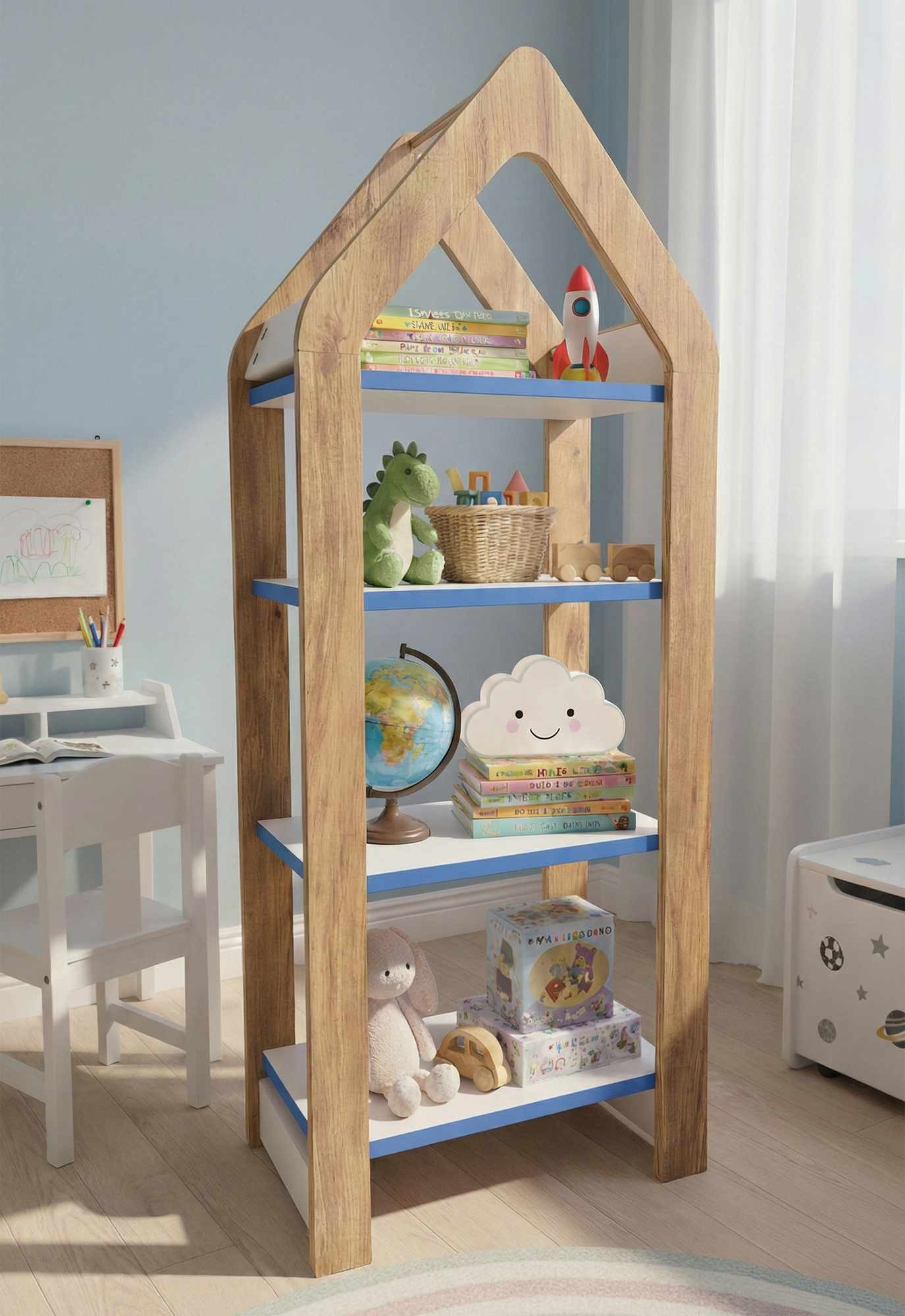 Raft multifuncțional Artmtkslhf4, 50 x 120 x 35 cm, PAL melaminat, design modern — imaginea 3