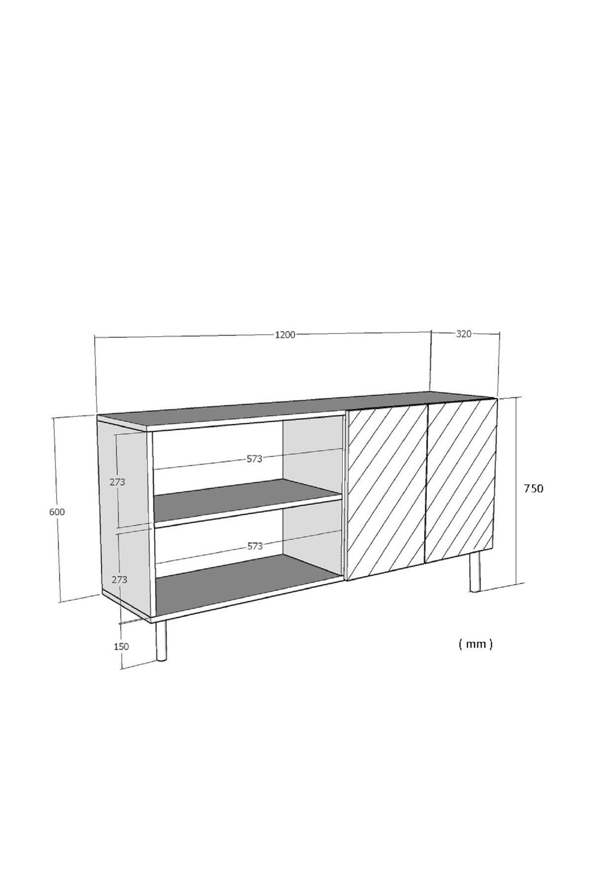 Consolă Slim 120, 120 x 75 x 32 cm, PAL melaminat — imaginea 4
