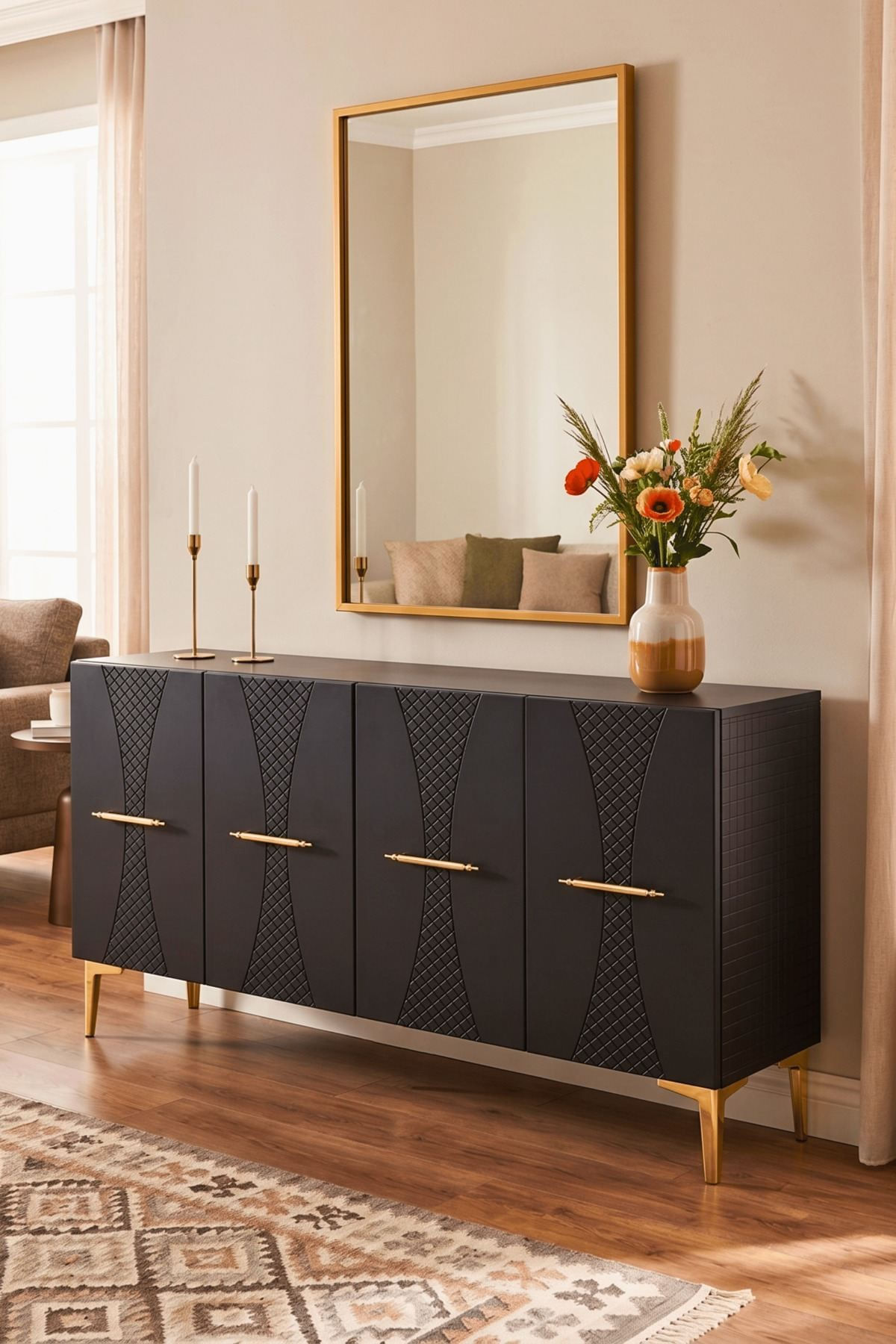 Consolă Slim 120, 120 x 75 x 32 cm, PAL melaminat — imaginea 5
