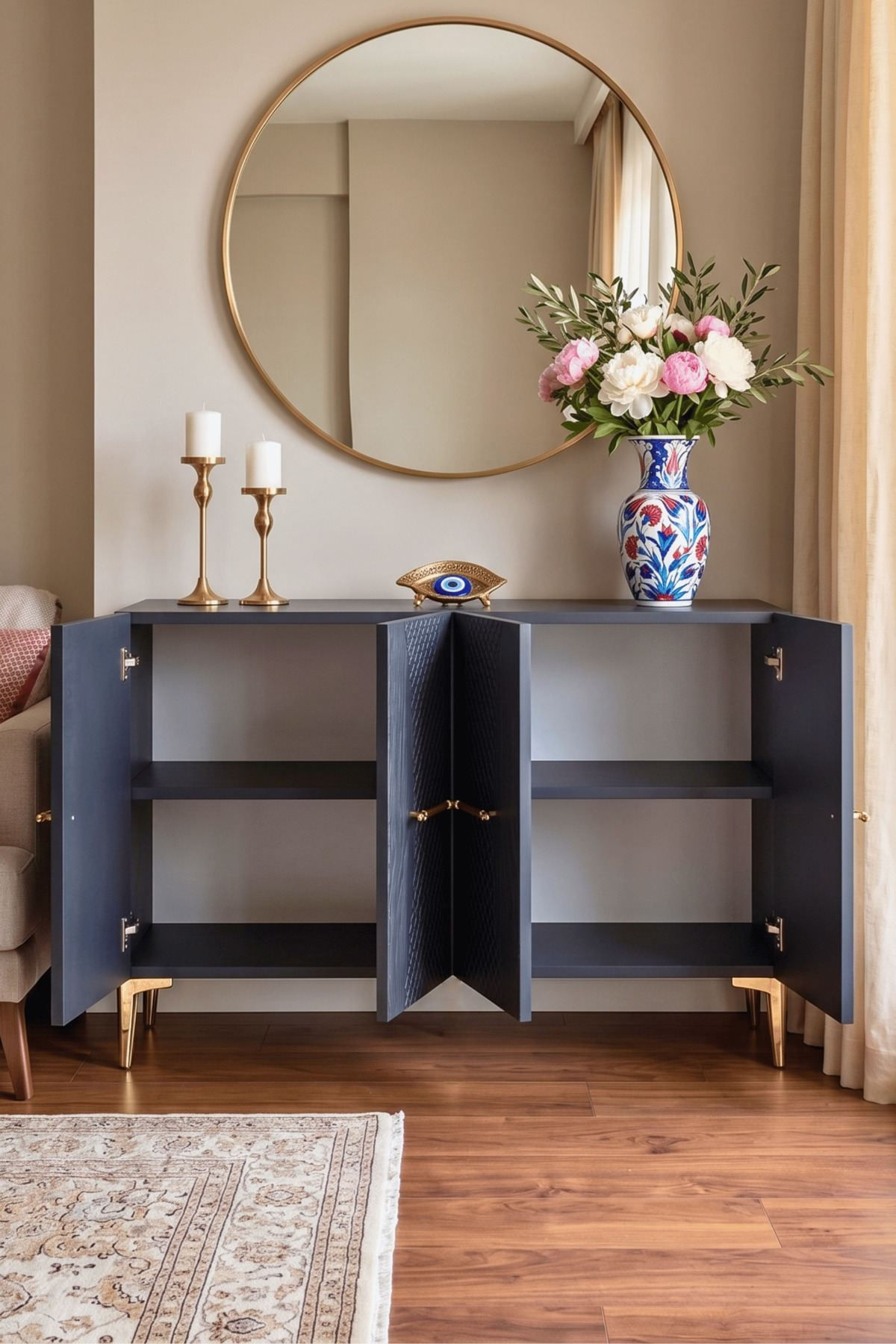 Consolă Slim 120, 120 x 75 x 32 cm, PAL melaminat — imaginea 7