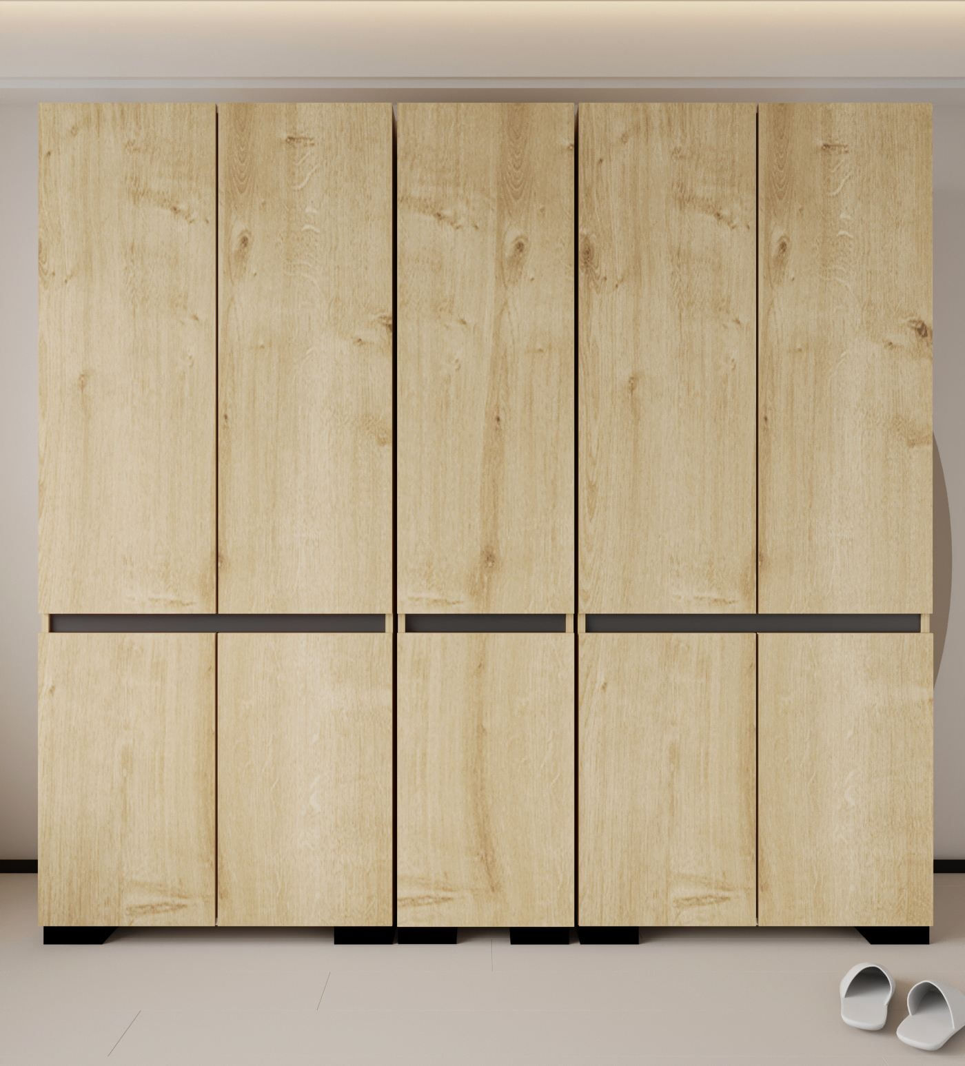 Dulap haine Floransa 225, 225 x 212 x 52 cm, PAL melaminat, spațiu de depozitare, fixare pe perete, capacitate 30 kg — imaginea 4