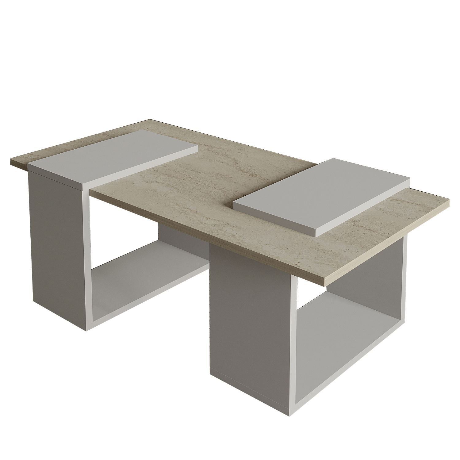 Masă de cafea Matris, 90 x 37 x 46, 6 cm, PAL melaminat, design compact — imaginea 2
