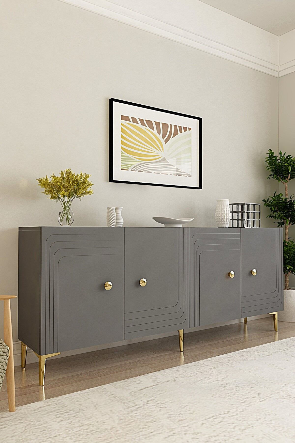 Consola Lessi 180, 180 x 75 x 32 cm, PAL melaminat — imaginea 7