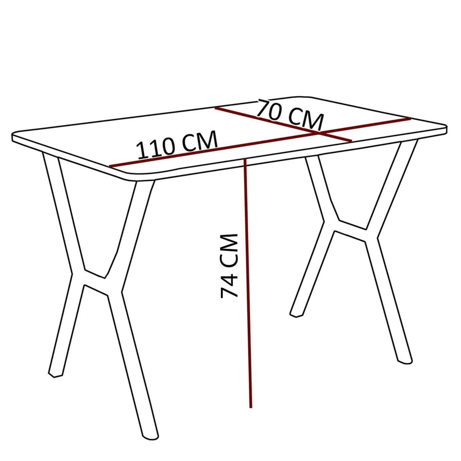 Masa dining Elma 110, 110 x 74 x 70 cm, PAL melaminat — imaginea 4