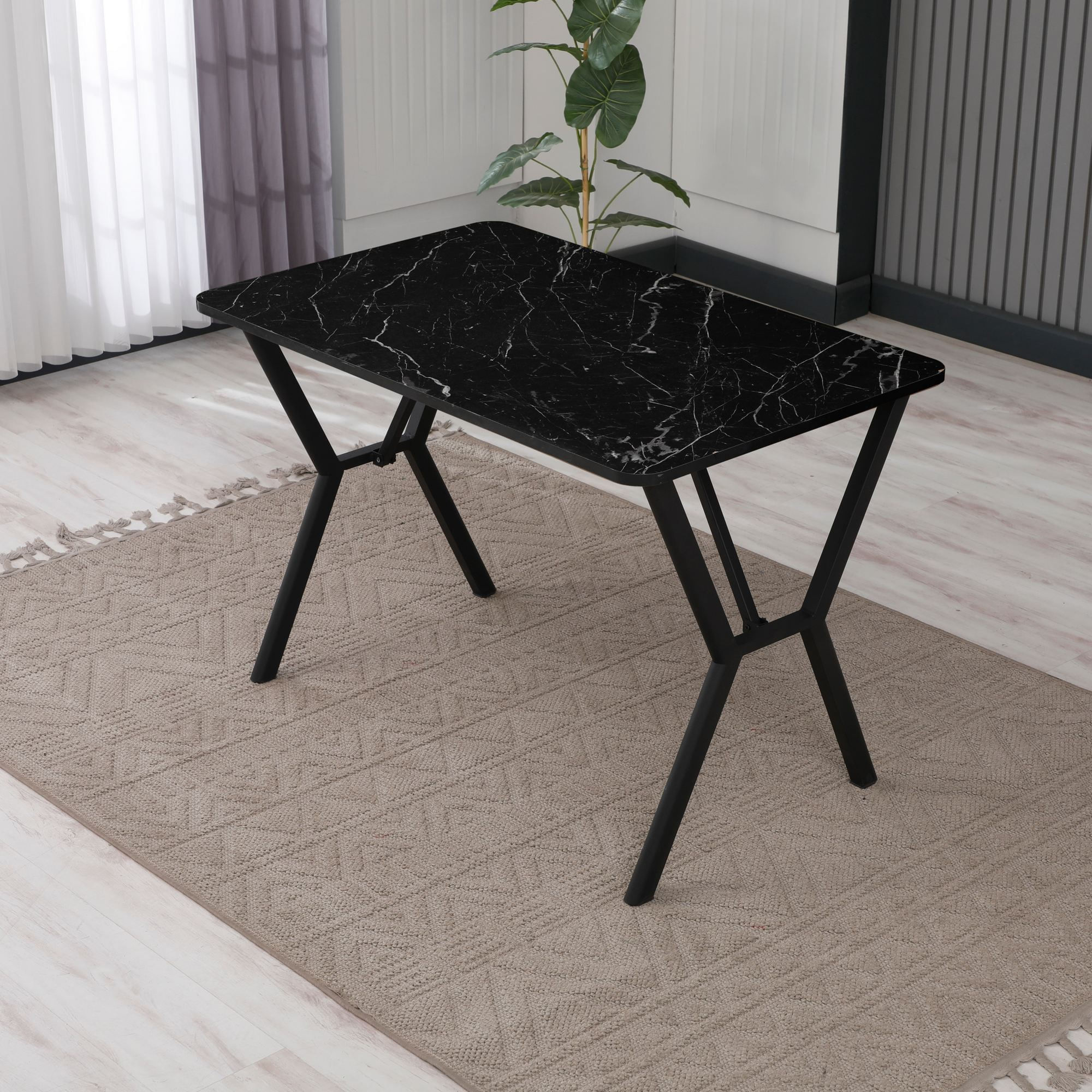 Masa dining Elma 110, 110 x 74 x 70 cm, PAL melaminat — imaginea 5
