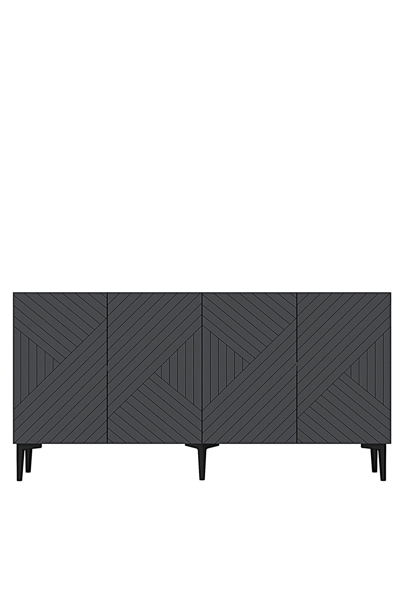 Consola Ferro 150, 150 x 75 x 32 cm, PAL melaminat, spatiu de depozitare, fixare pe perete — imaginea 2