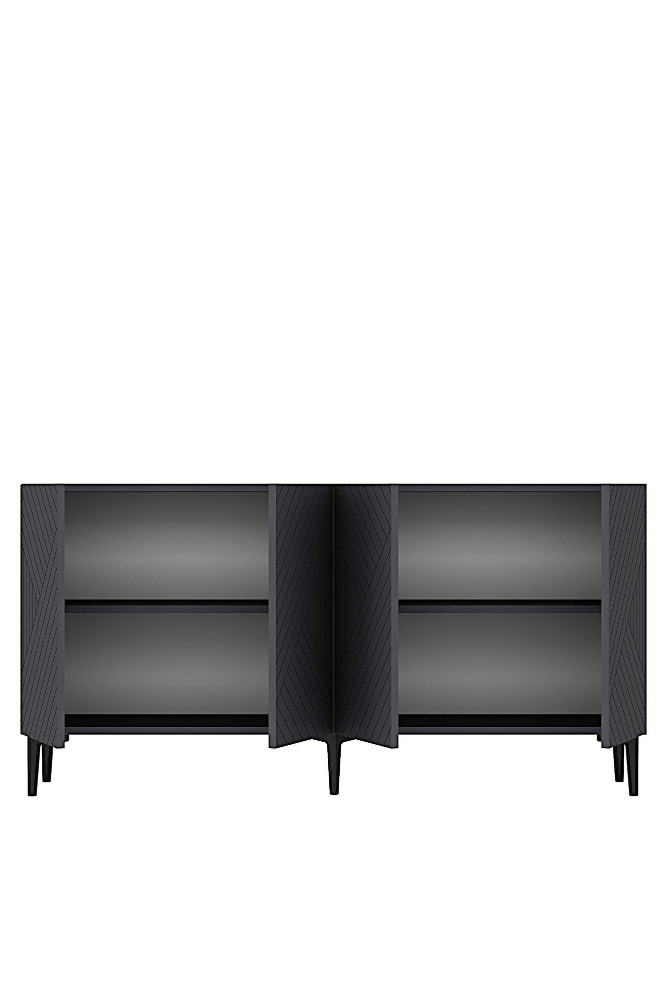 Consola Ferro 150, 150 x 75 x 32 cm, PAL melaminat, spatiu de depozitare, fixare pe perete — imaginea 7