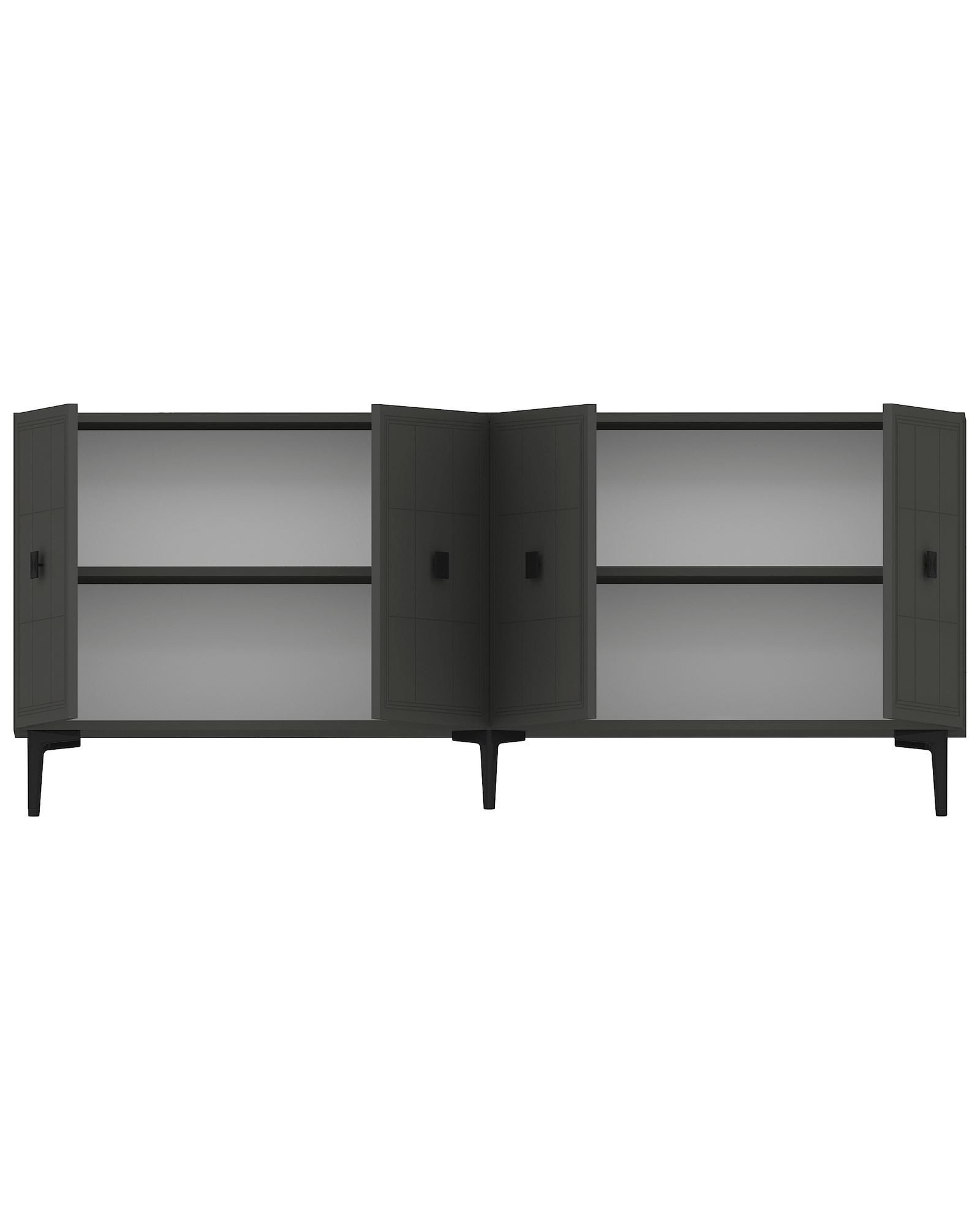 Consolă Yuka 150, 150 x 75 x 32 cm, PAL melaminat, spațiu de depozitare, fixare pe perete — imaginea 2