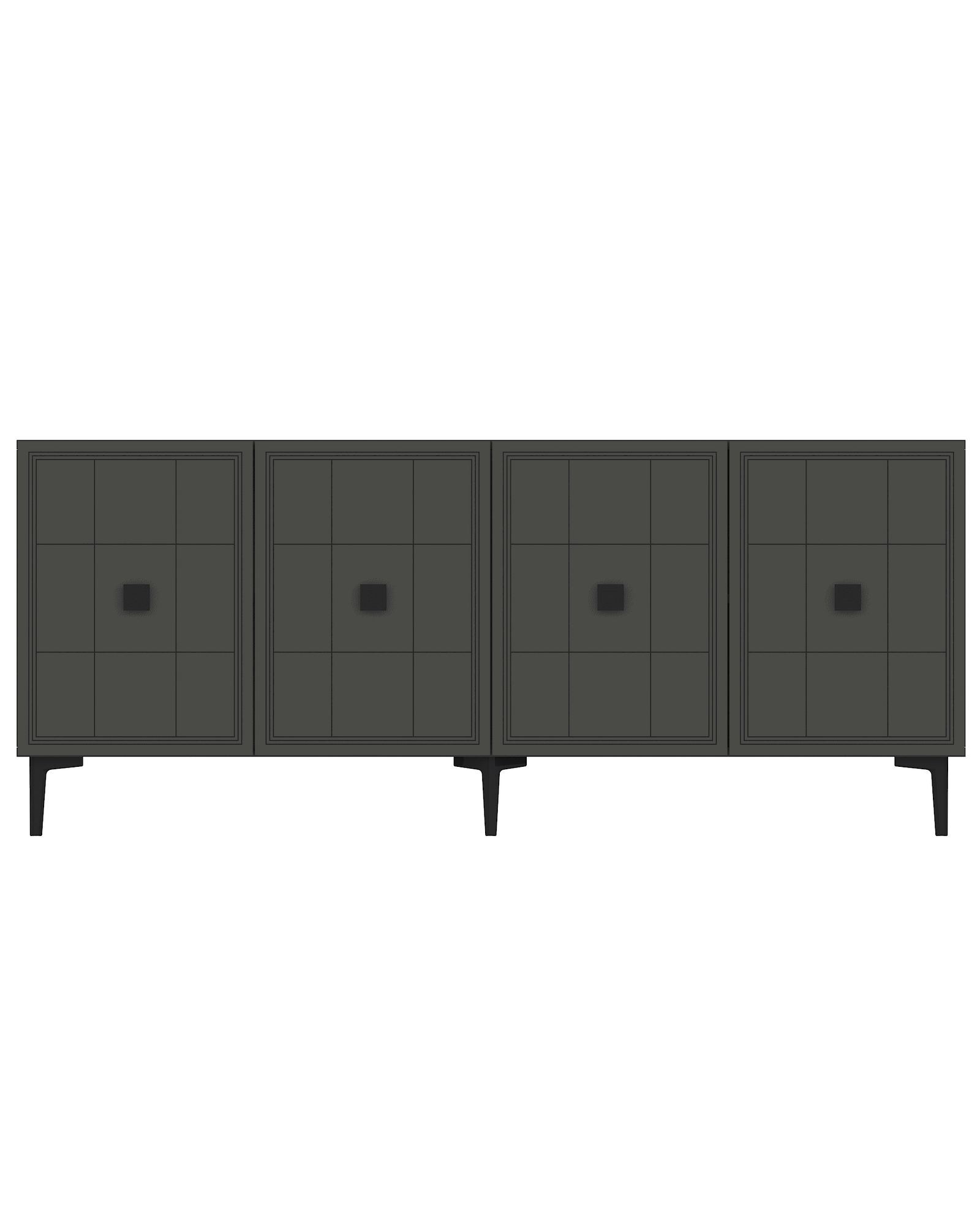 Consolă Yuka 150, 150 x 75 x 32 cm, PAL melaminat, spațiu de depozitare, fixare pe perete — imaginea 5
