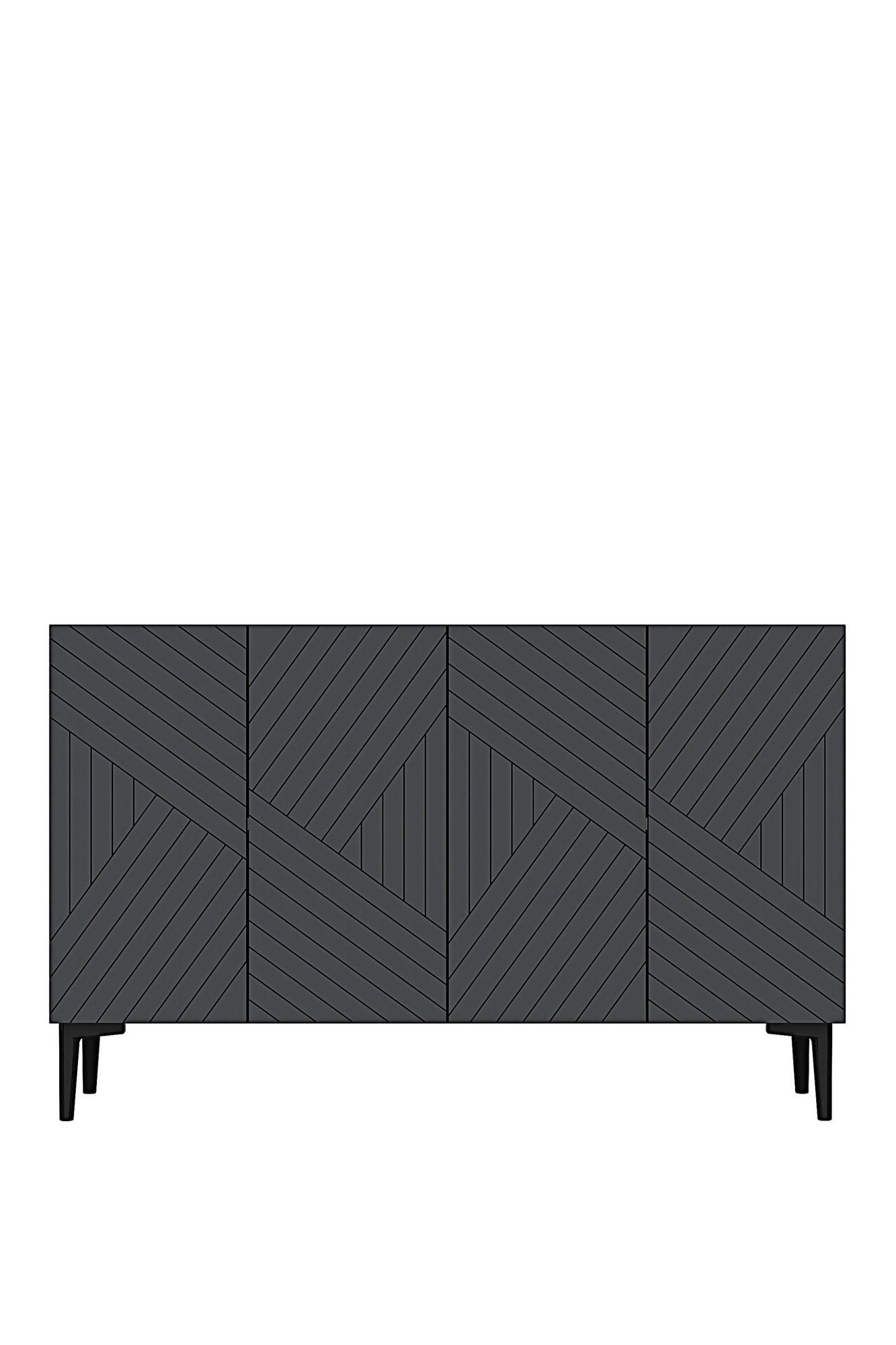 Consola Ferro 120, 120 x 75 x 32 cm, PAL melaminat, spatiu de depozitare, fixare pe perete — imaginea 4
