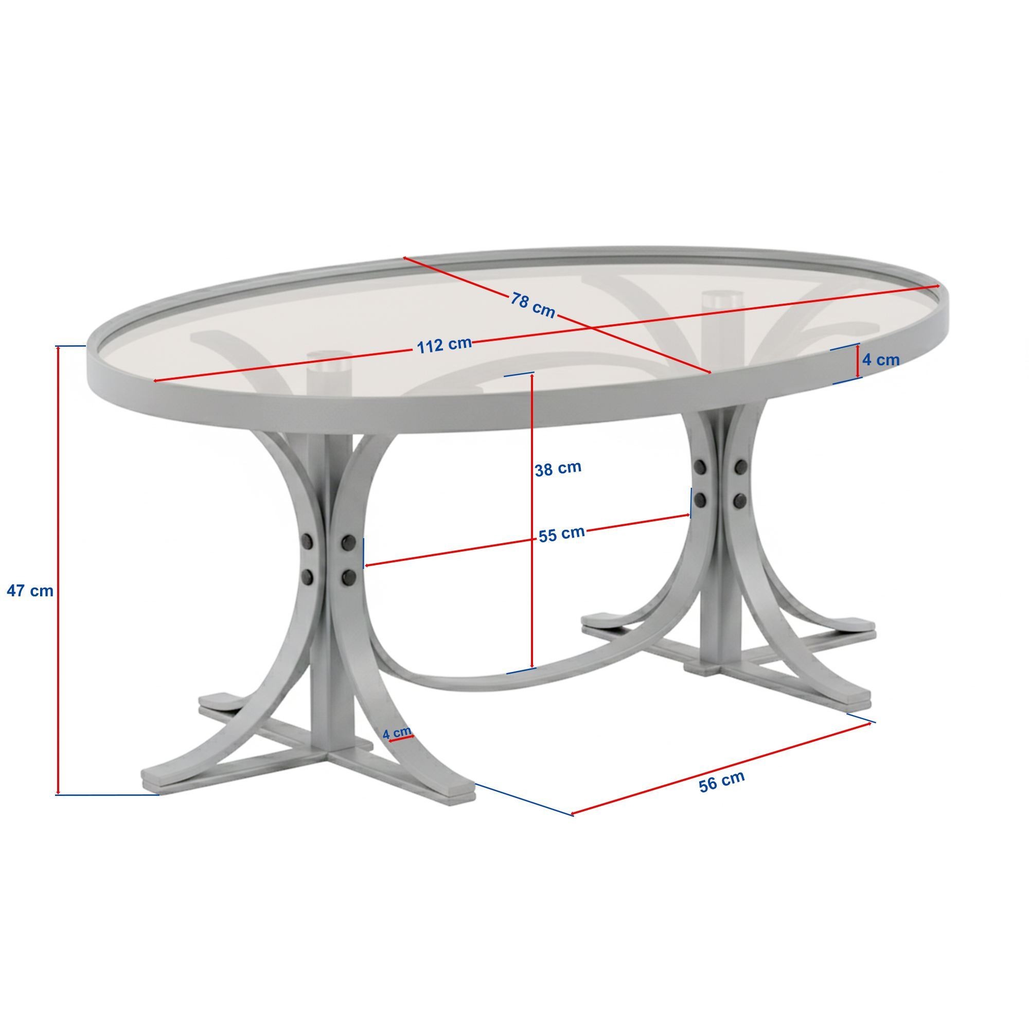 Masă de cafea Buket, 112 x 47 x 78 cm, lemn, design compact — imaginea 4