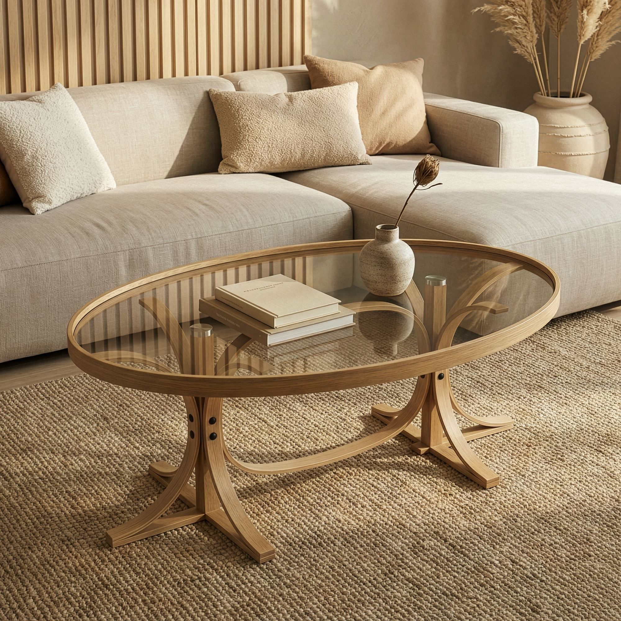 Masă de cafea Buket, 112 x 47 x 78 cm, lemn, design compact — imaginea 5