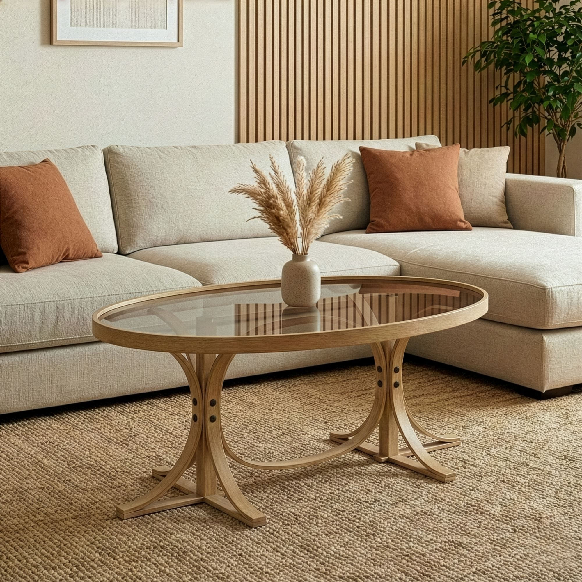 Masă de cafea Buket, 112 x 47 x 78 cm, lemn, design compact — imaginea 6