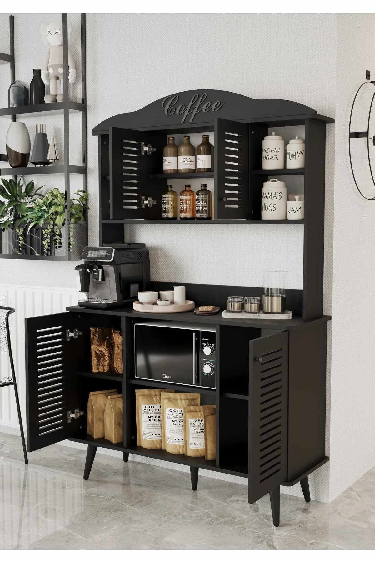 Dulap bar cafea Avior 120, 120 x 170 x 40 cm, MDF, capacitate 45 kg — imaginea 2