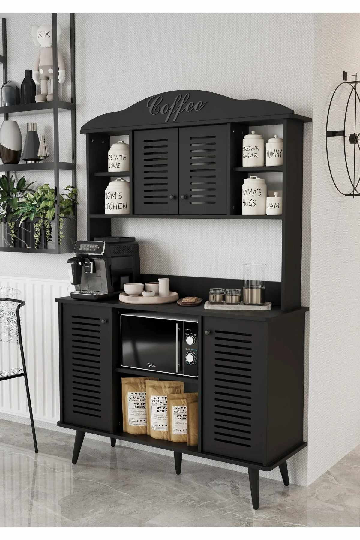 Dulap bar cafea Avior 120, 120 x 170 x 40 cm, MDF, capacitate 45 kg — imaginea 3