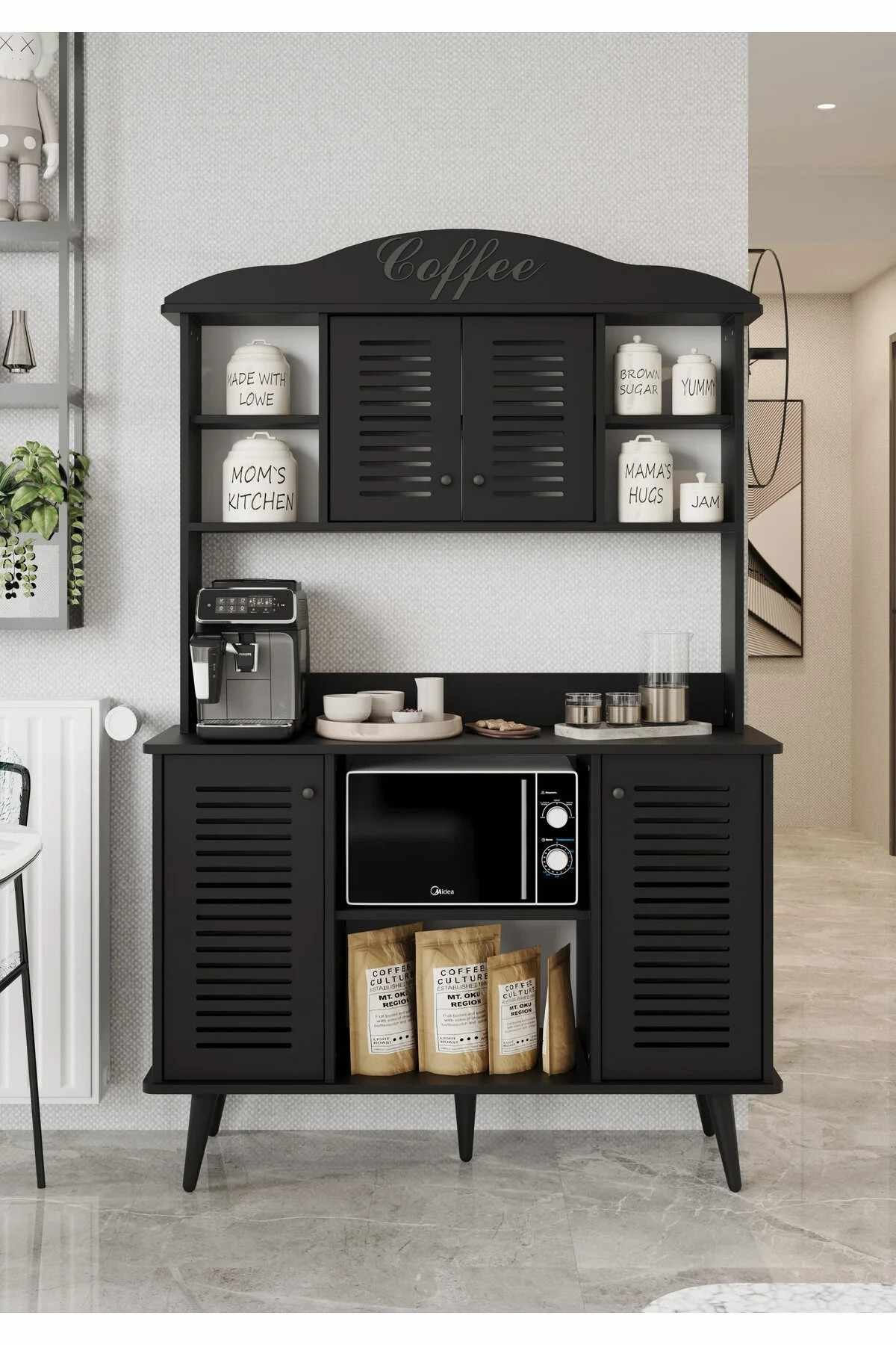 Dulap bar cafea Avior 120, 120 x 170 x 40 cm, MDF, capacitate 45 kg — imaginea 4