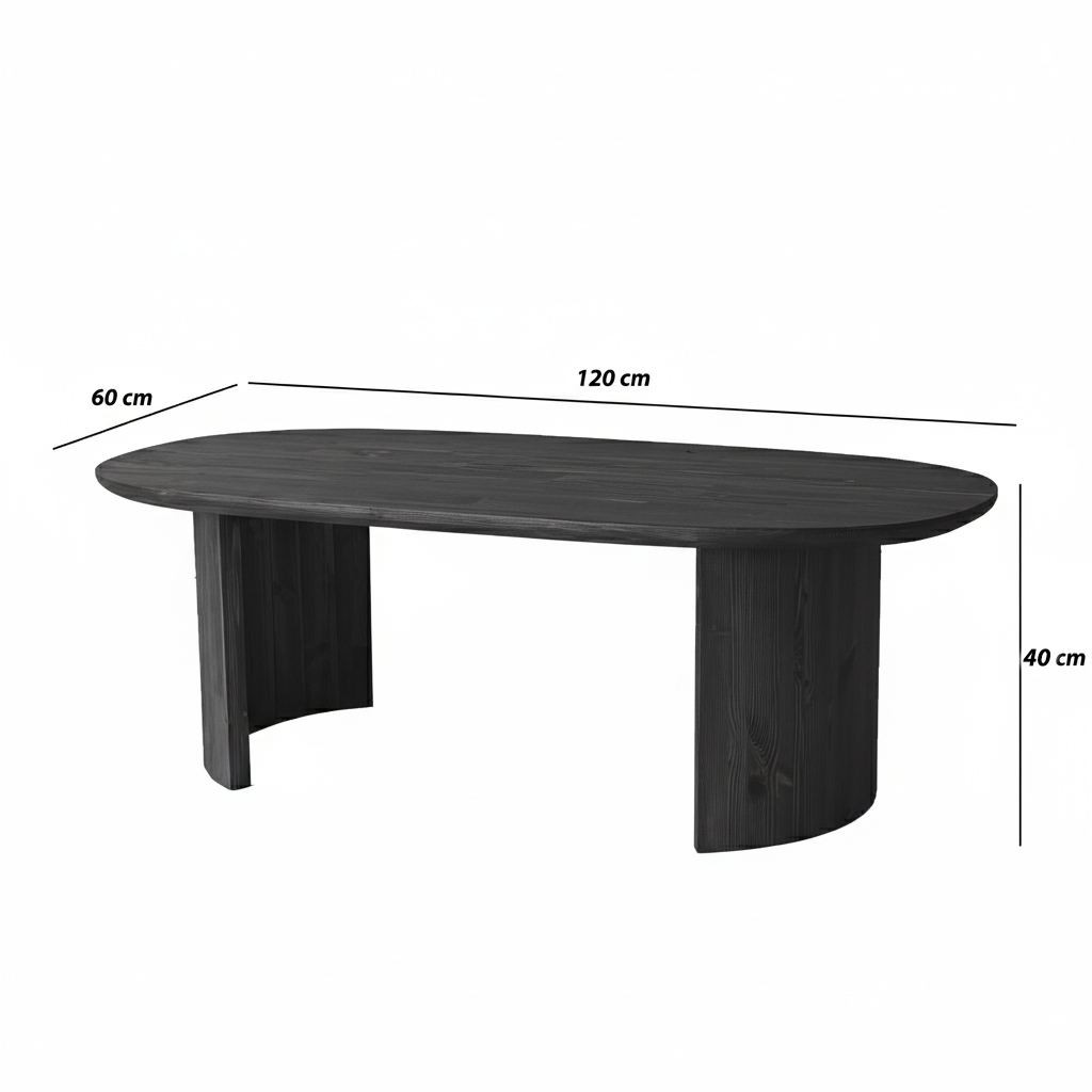 Masă de cafea Hudson, 120 x 40 x 60 cm, lemn, design compact — imaginea 7