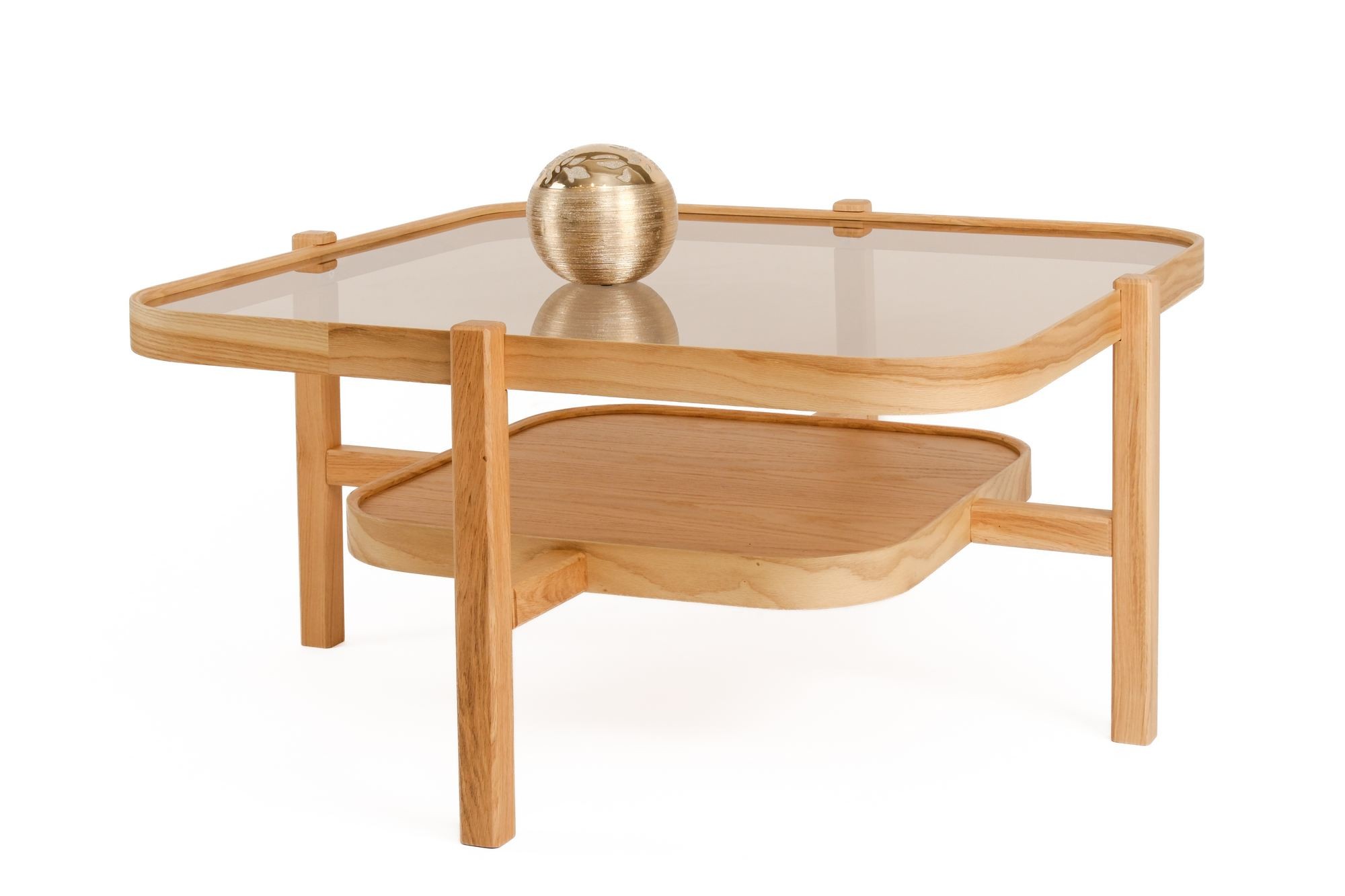 Masă de cafea Olimpus 90, 90 x 48 x 90 cm, MDF, design compact — imaginea 2