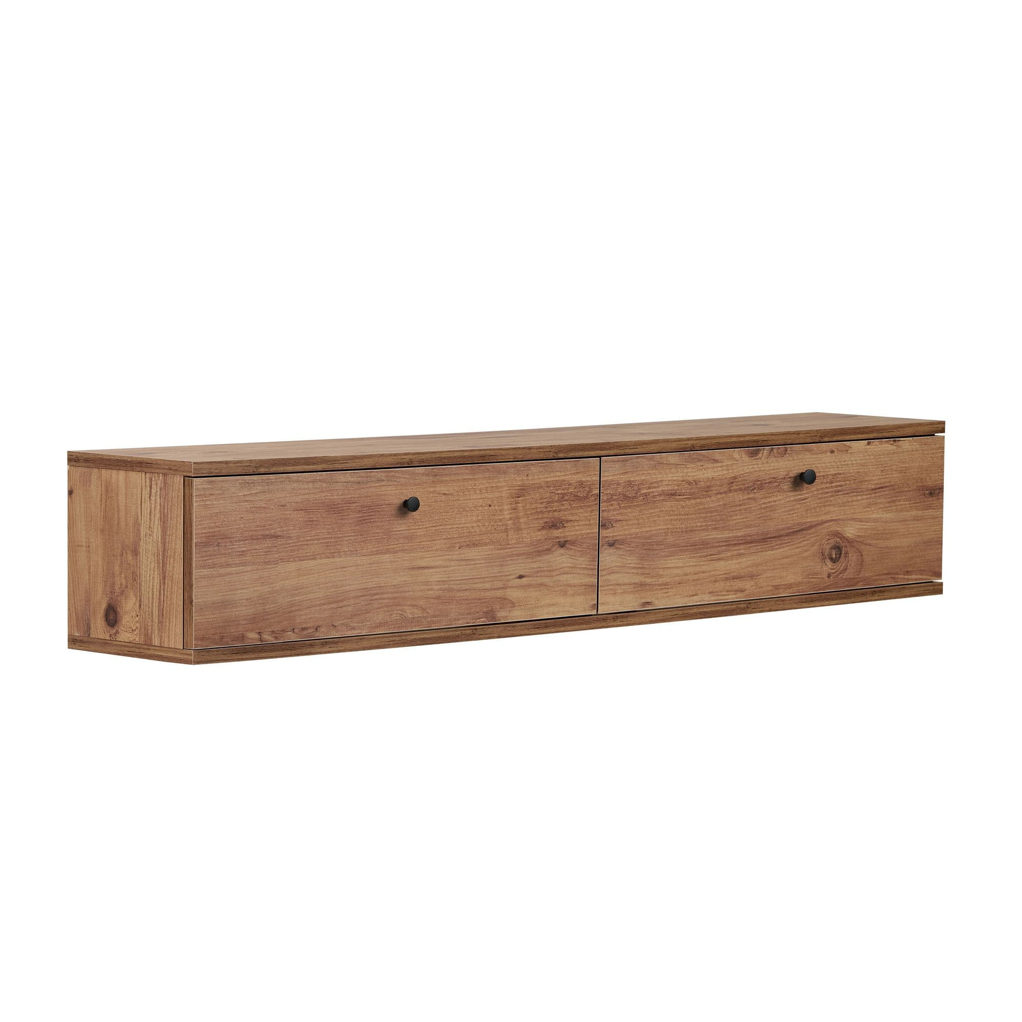 Comodă TV Ligne 140, 140 x 25 x 25 cm, PAL melaminat, fixare pe perete, capacitate 35 kg