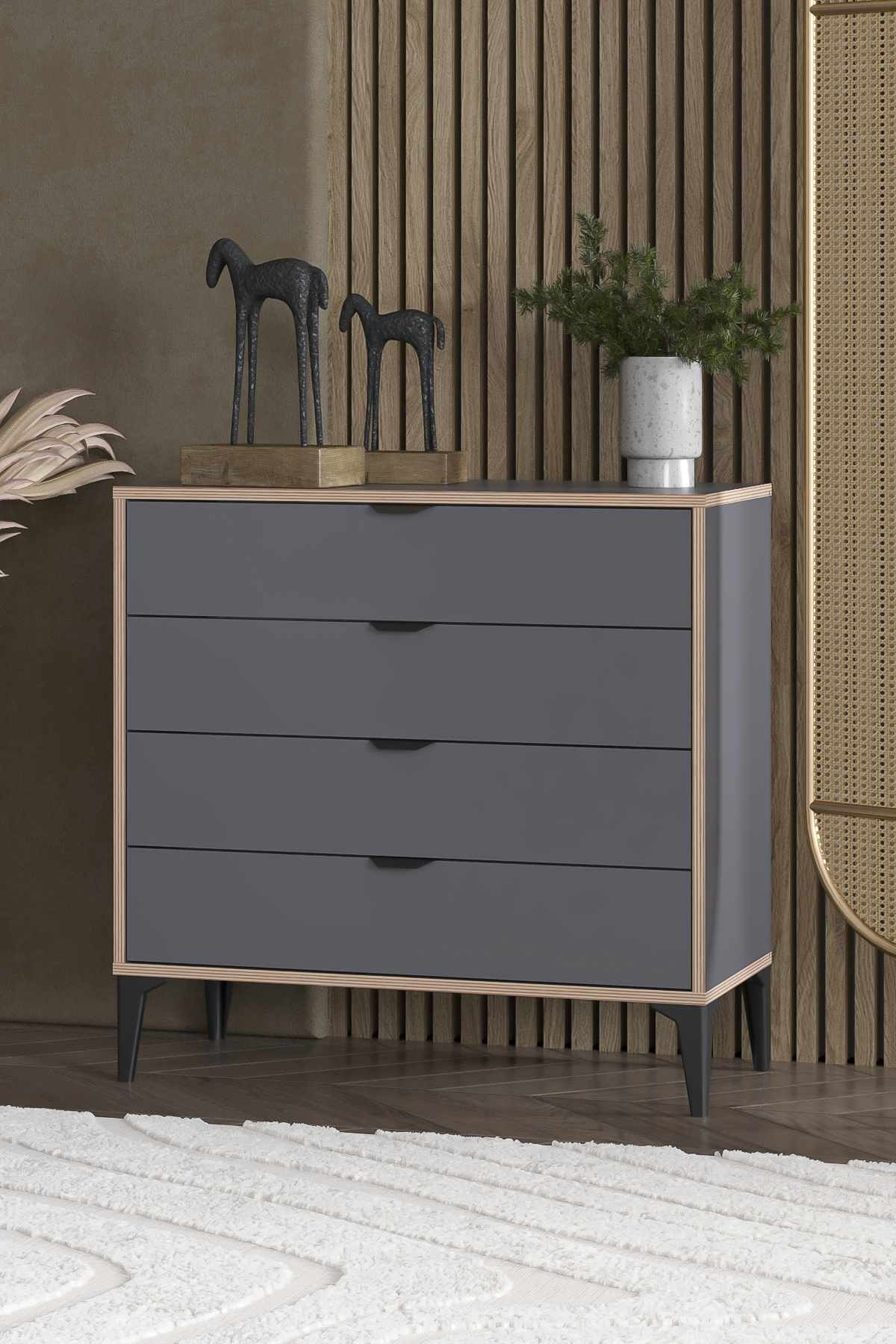 Comoda dormitor Arden 4, 90 x 88 x 40 cm, PAL melaminat — imaginea 2
