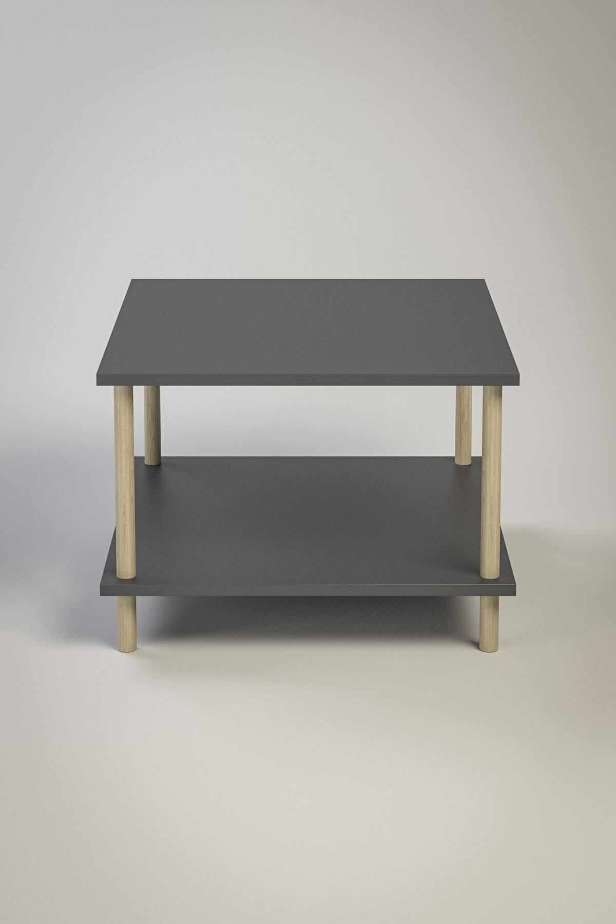 Masă de cafea Peka-0049, 60 x 42, 5 x 60 cm, PAL melaminat, design compact — imaginea 5